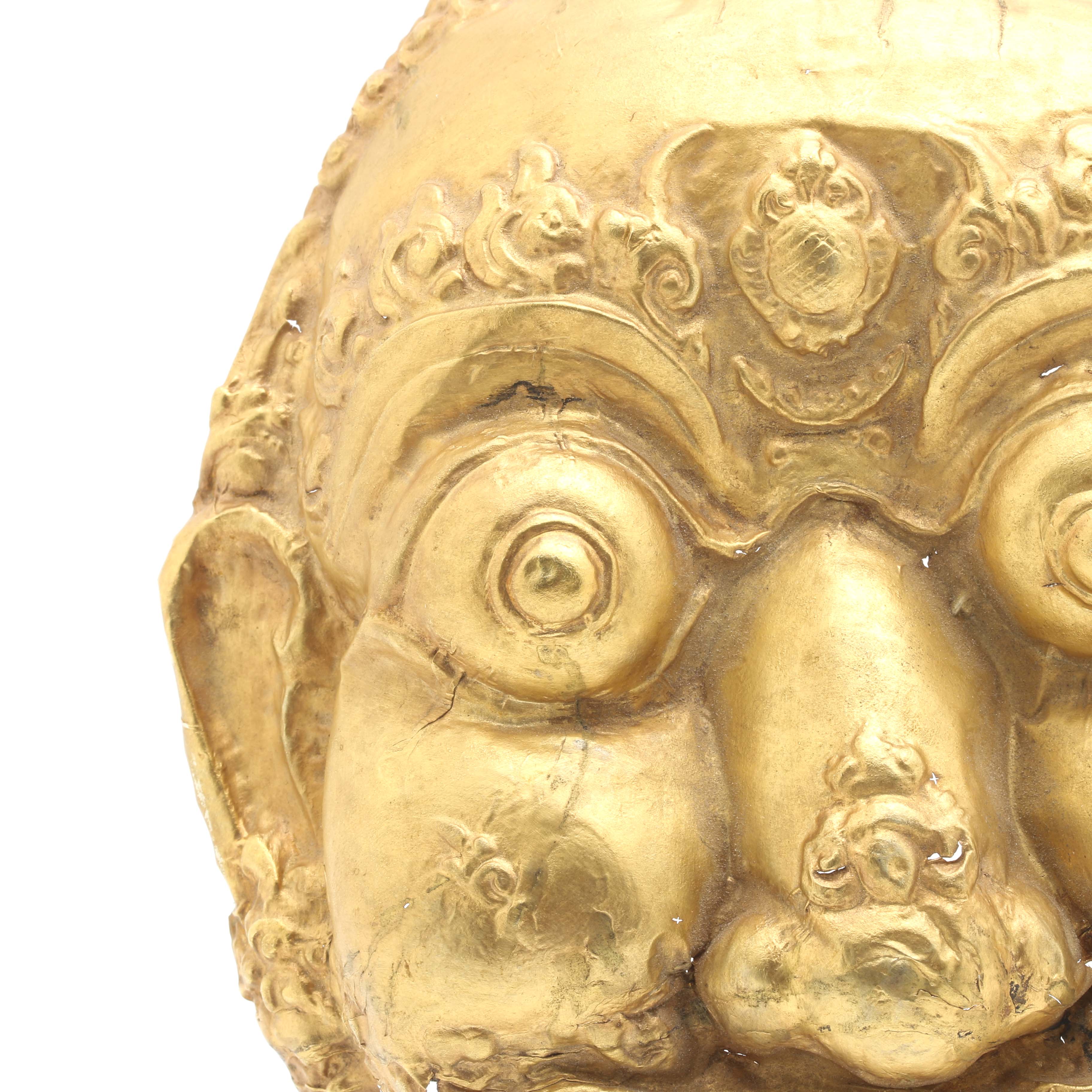 14K Yellow Gold Hindu Deity Kala Mask