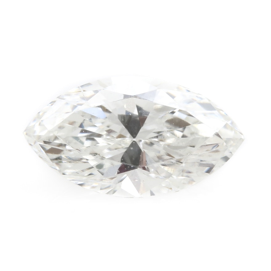 Loose Marquise Faceted  0.55 CT Diamond