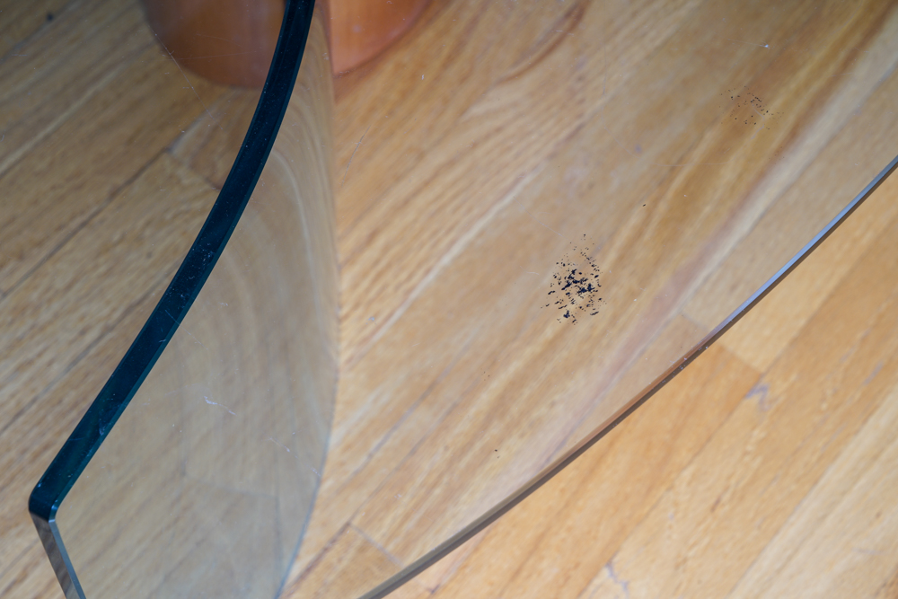 Danish Modern Style Oval Glass Cocktail Table