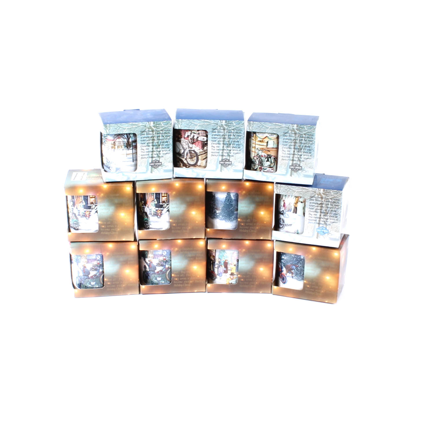 Collection of Harley-Davidson Christmas Mugs