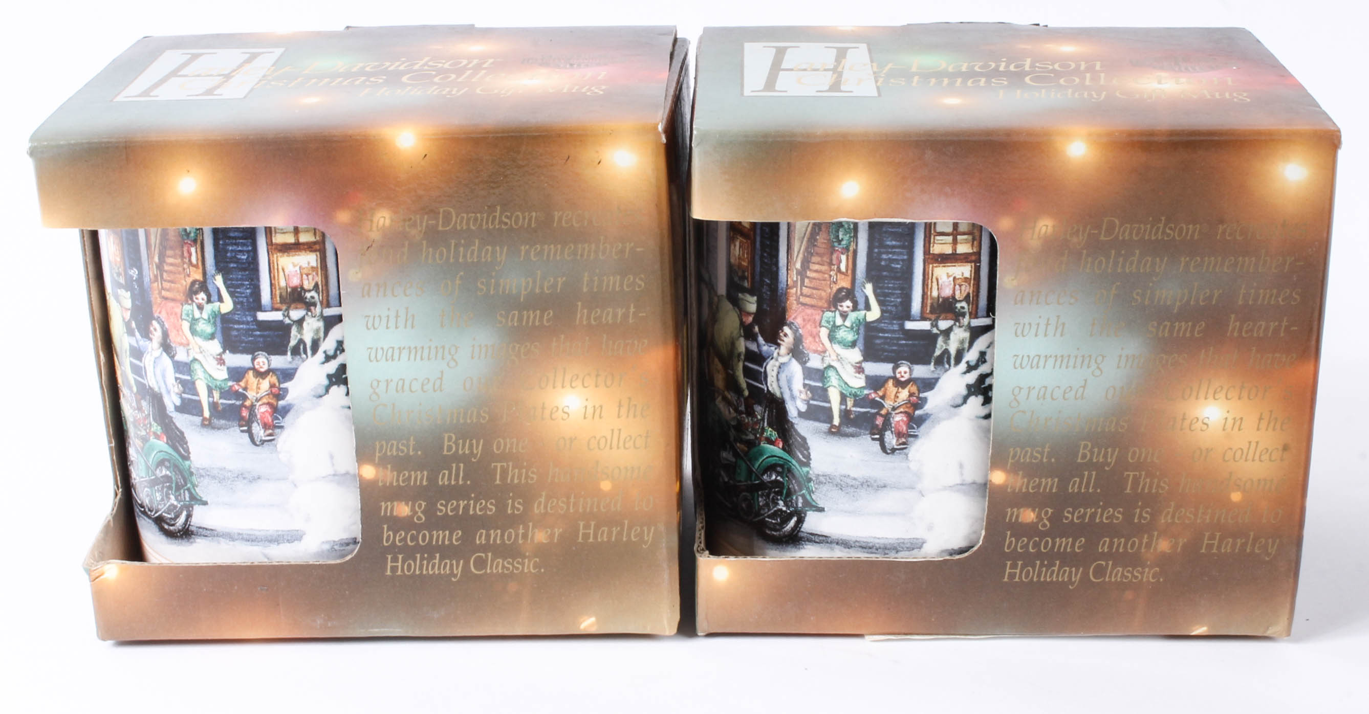 Collection of Harley-Davidson Christmas Mugs