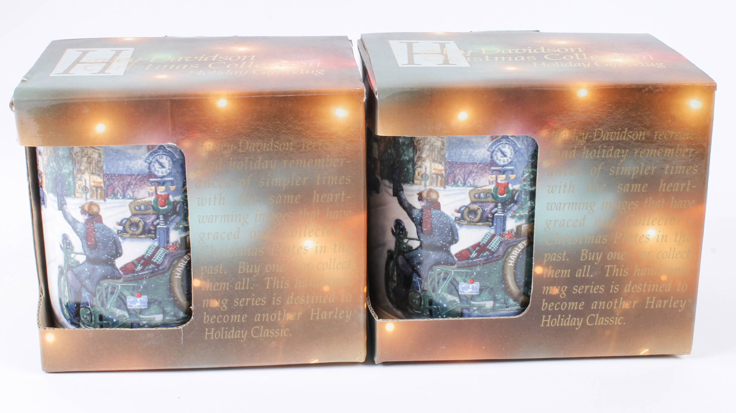 Collection of Harley-Davidson Christmas Mugs