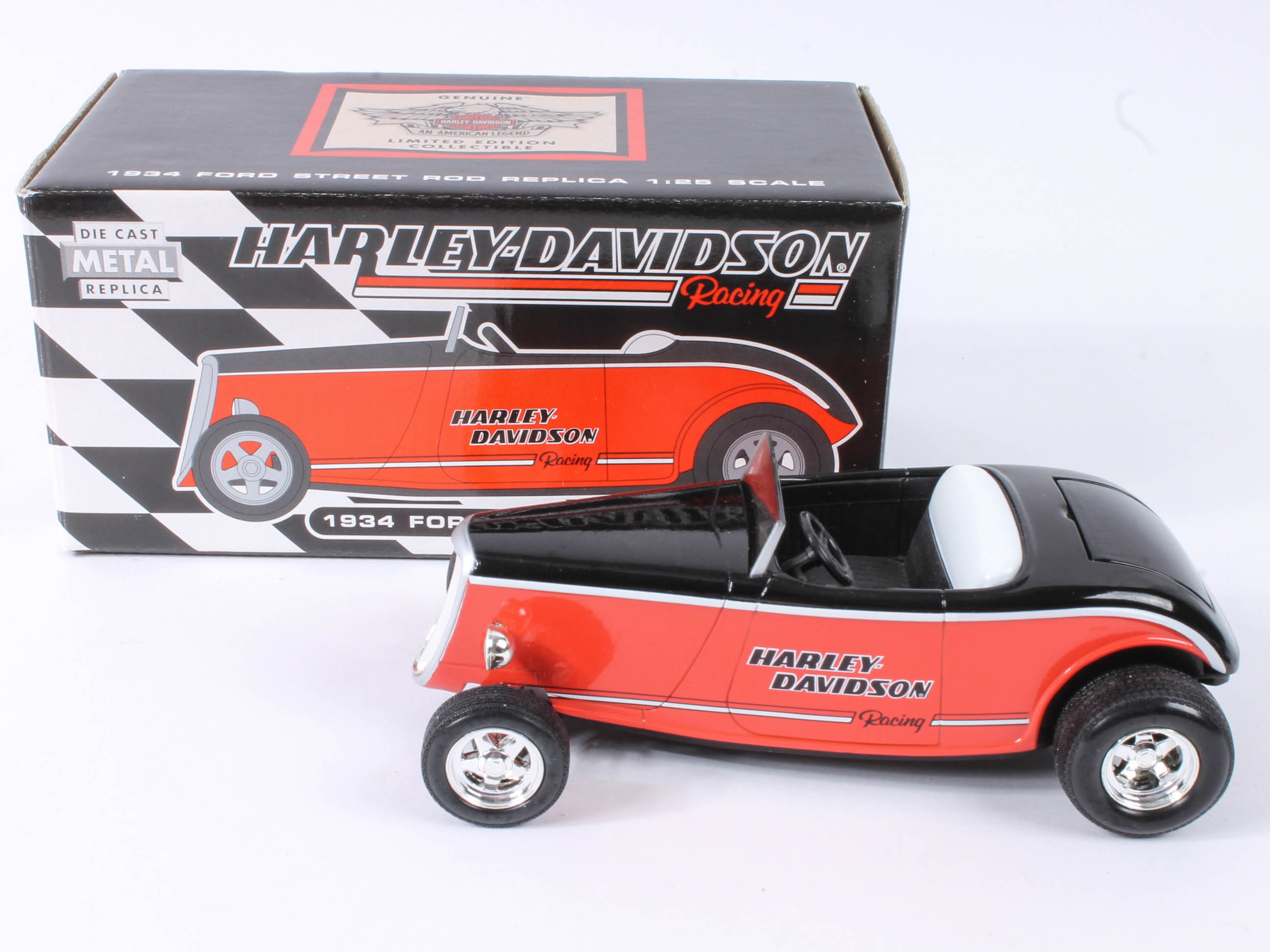 Five Harley-Davidson Model Replica Cars