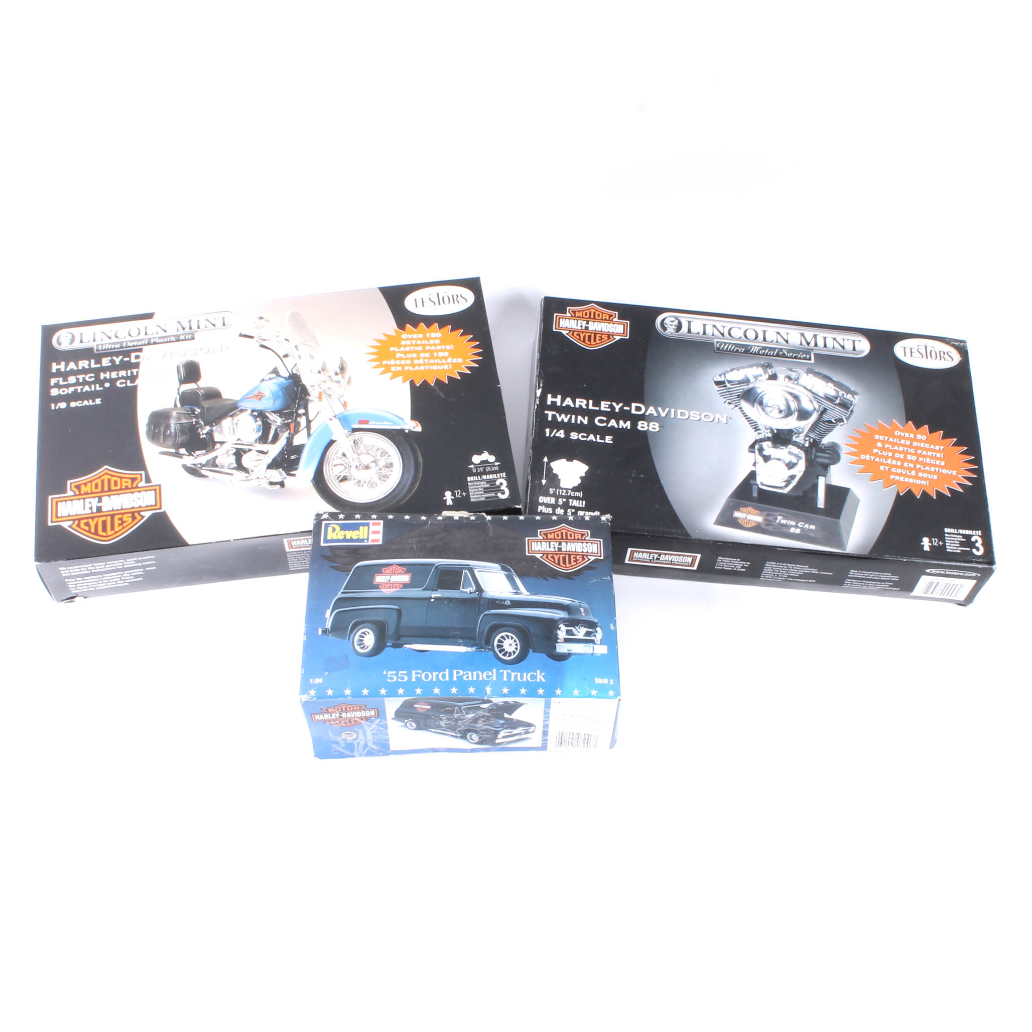 Three Harley-Davidson Model Kits