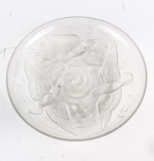 Vintage Verlys Pressed Glass Bowl