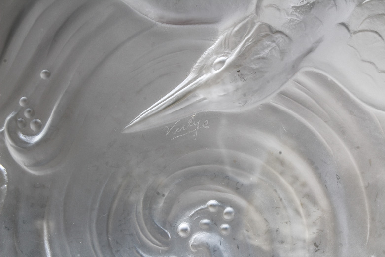 Vintage Verlys Pressed Glass Bowl