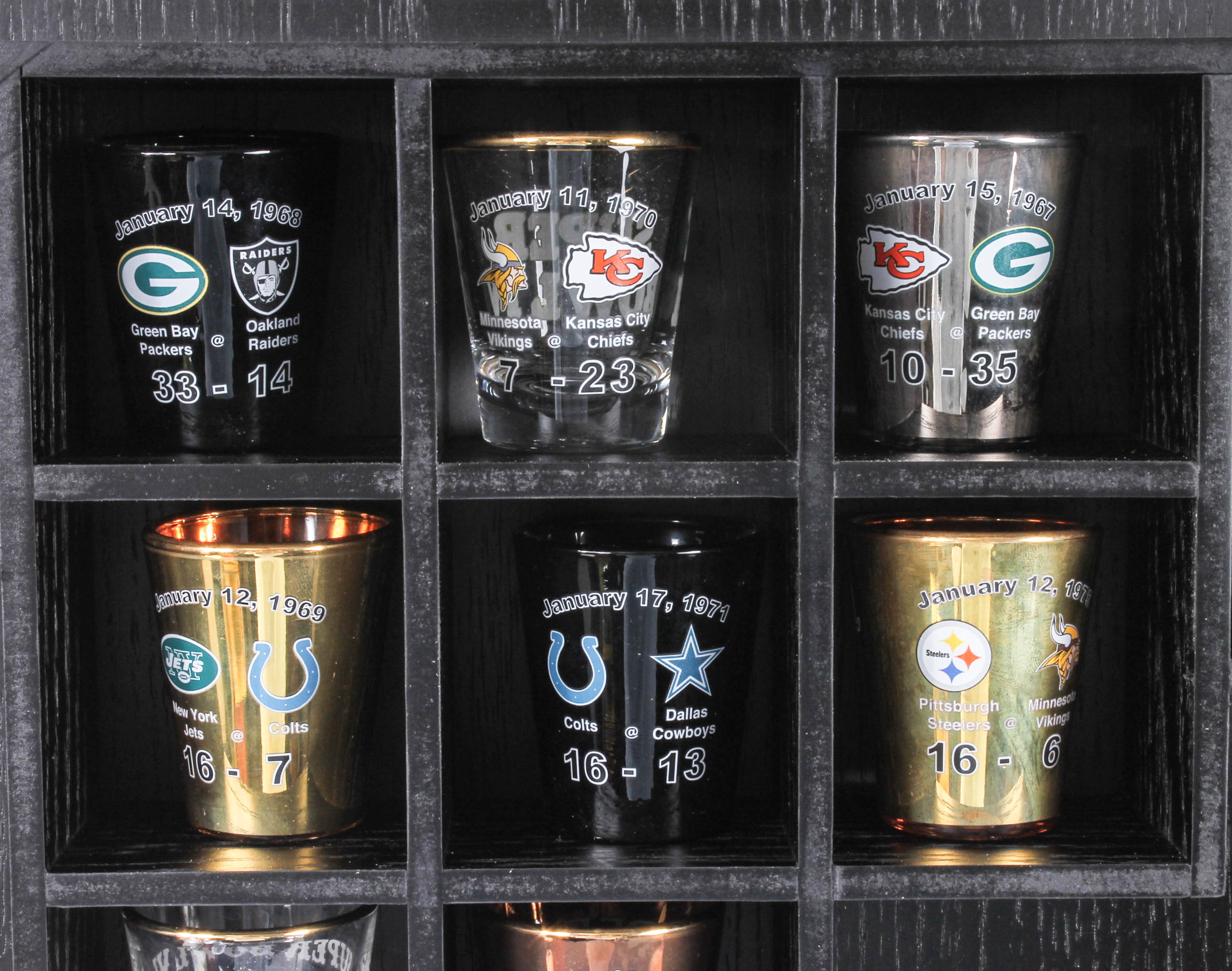 "Super Bowl 50" Shot Glass Collection and Limited Edition Football