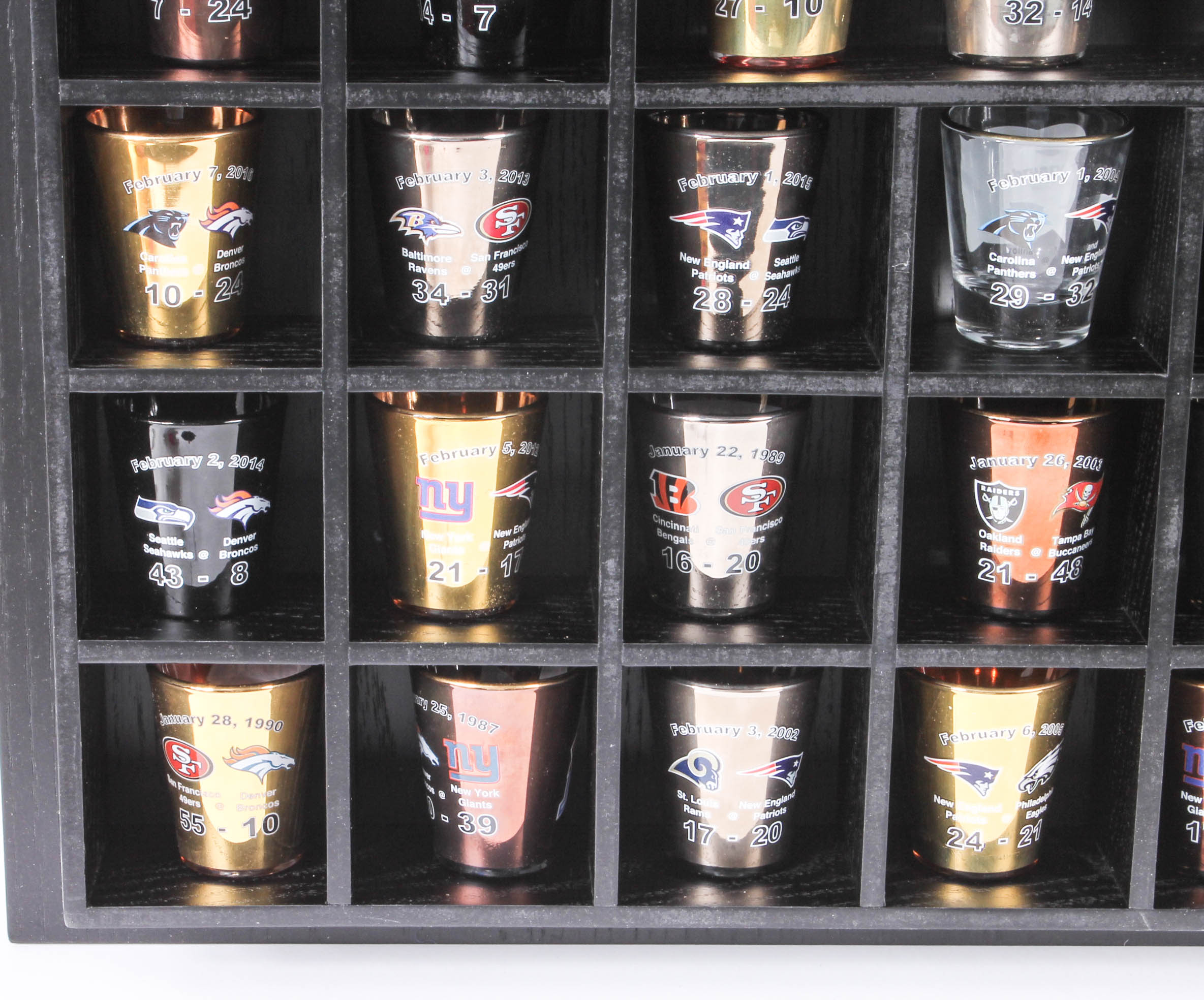 "Super Bowl 50" Shot Glass Collection and Limited Edition Football