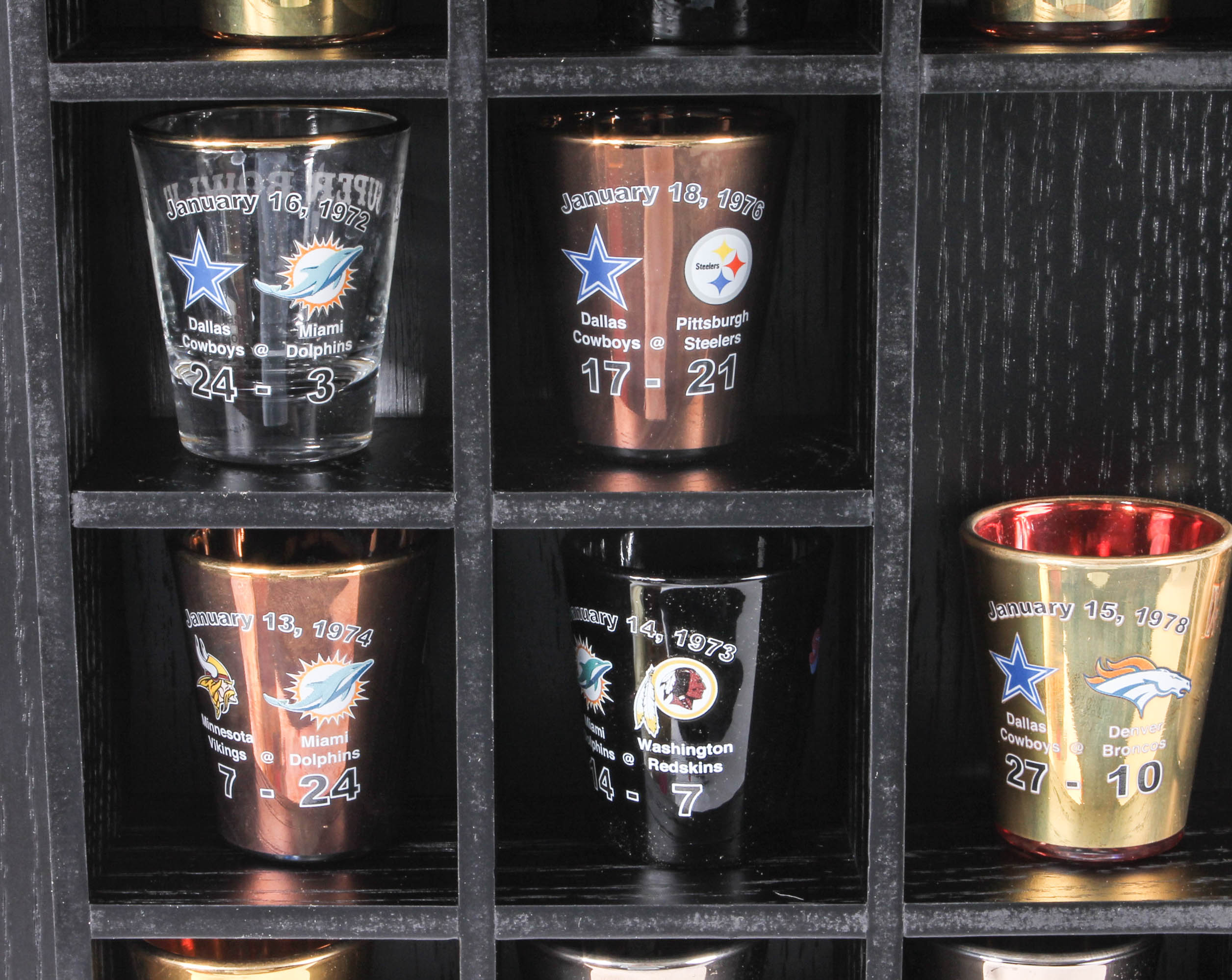 "Super Bowl 50" Shot Glass Collection and Limited Edition Football
