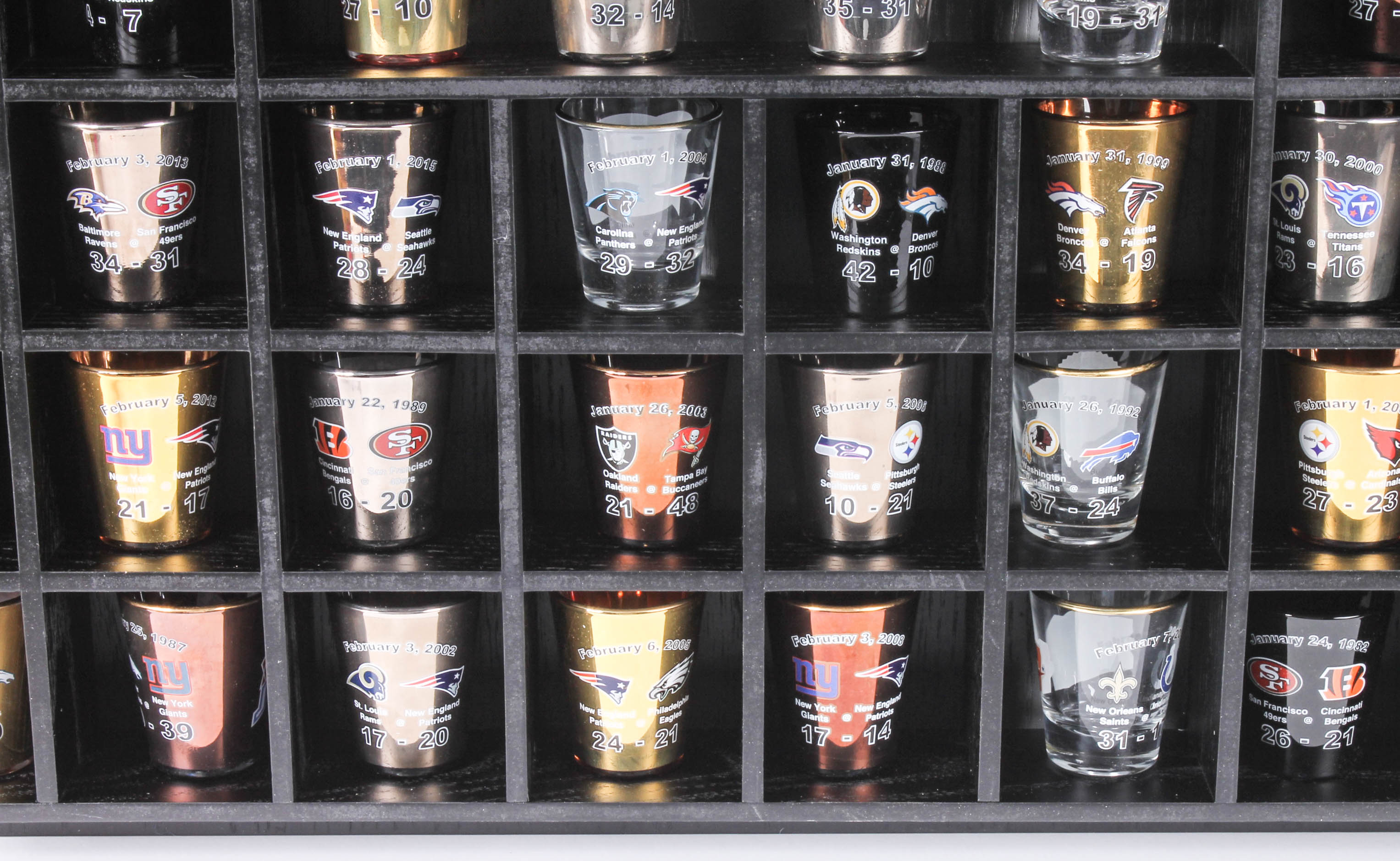 "Super Bowl 50" Shot Glass Collection and Limited Edition Football
