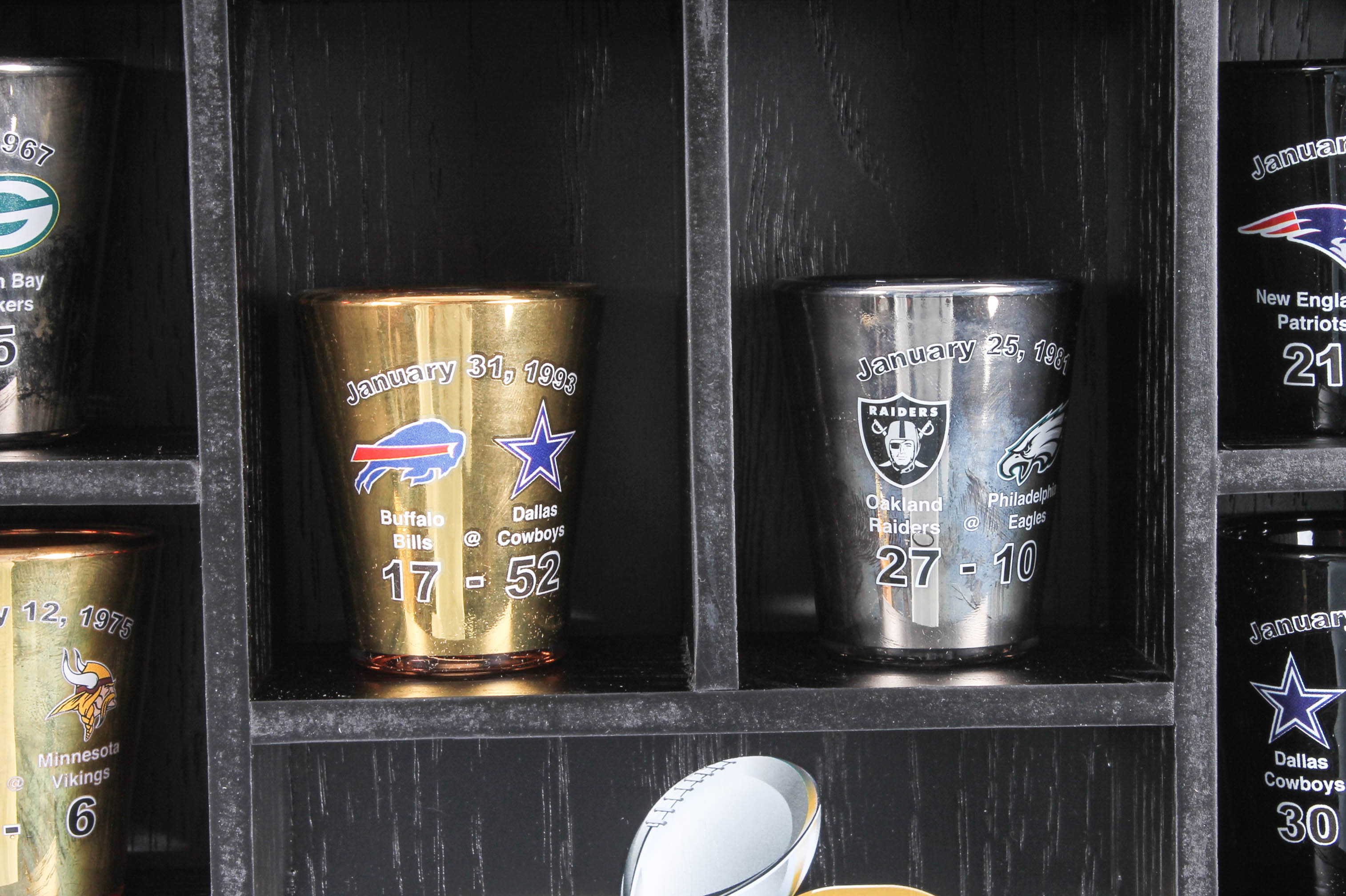 "Super Bowl 50" Shot Glass Collection and Limited Edition Football