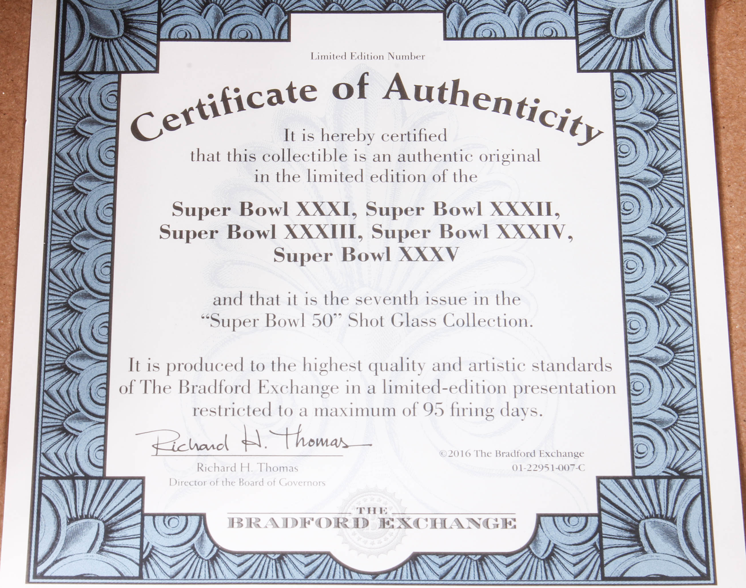 "Super Bowl 50" Shot Glass Collection and Limited Edition Football