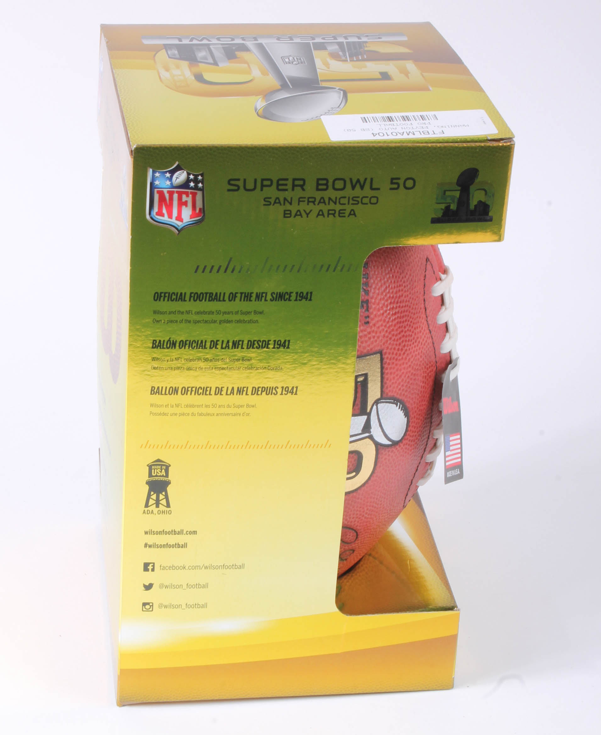 "Super Bowl 50" Shot Glass Collection and Limited Edition Football