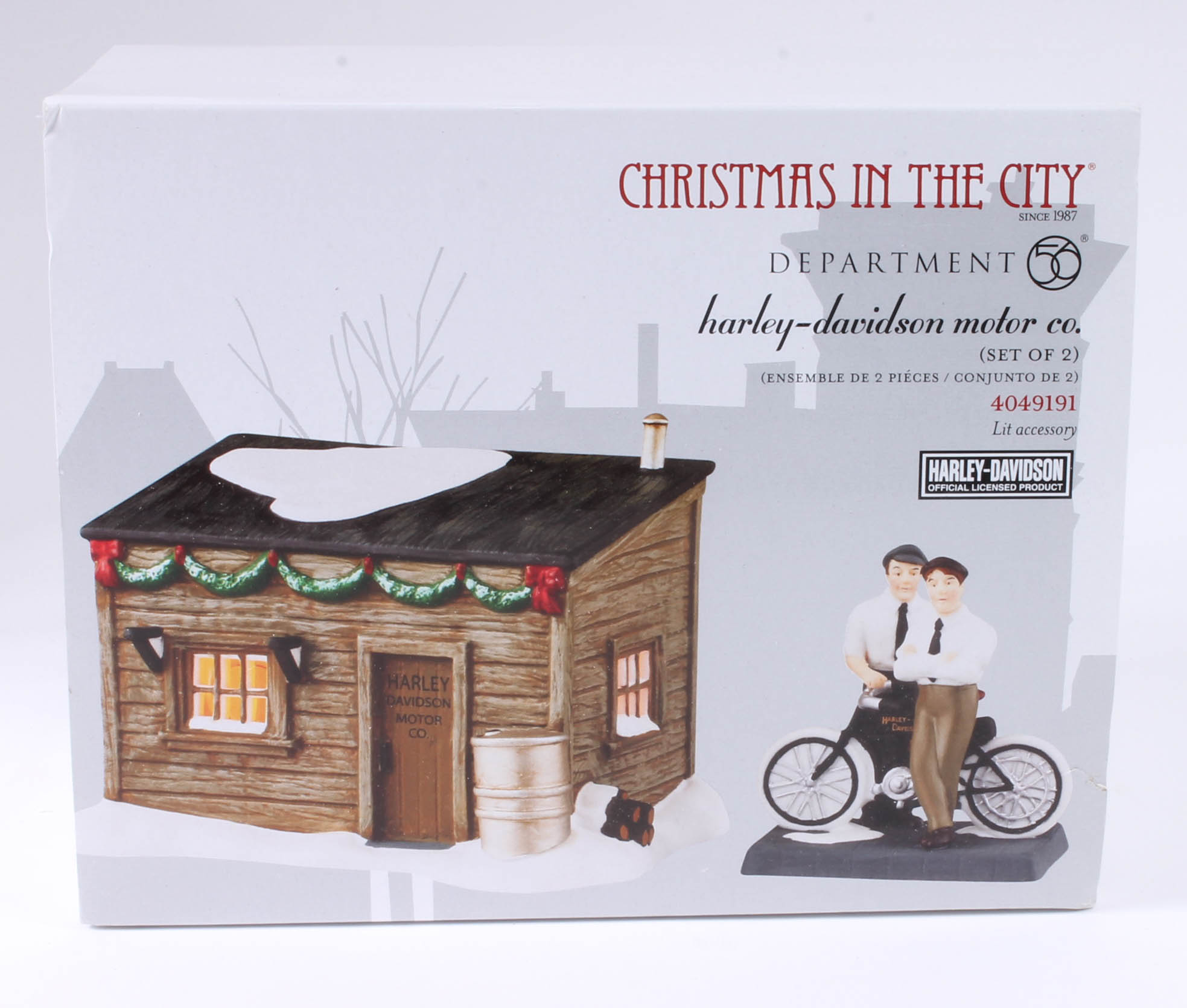 Collection of Harley-Davidson Department 56 "Christmas in The City" Figurines