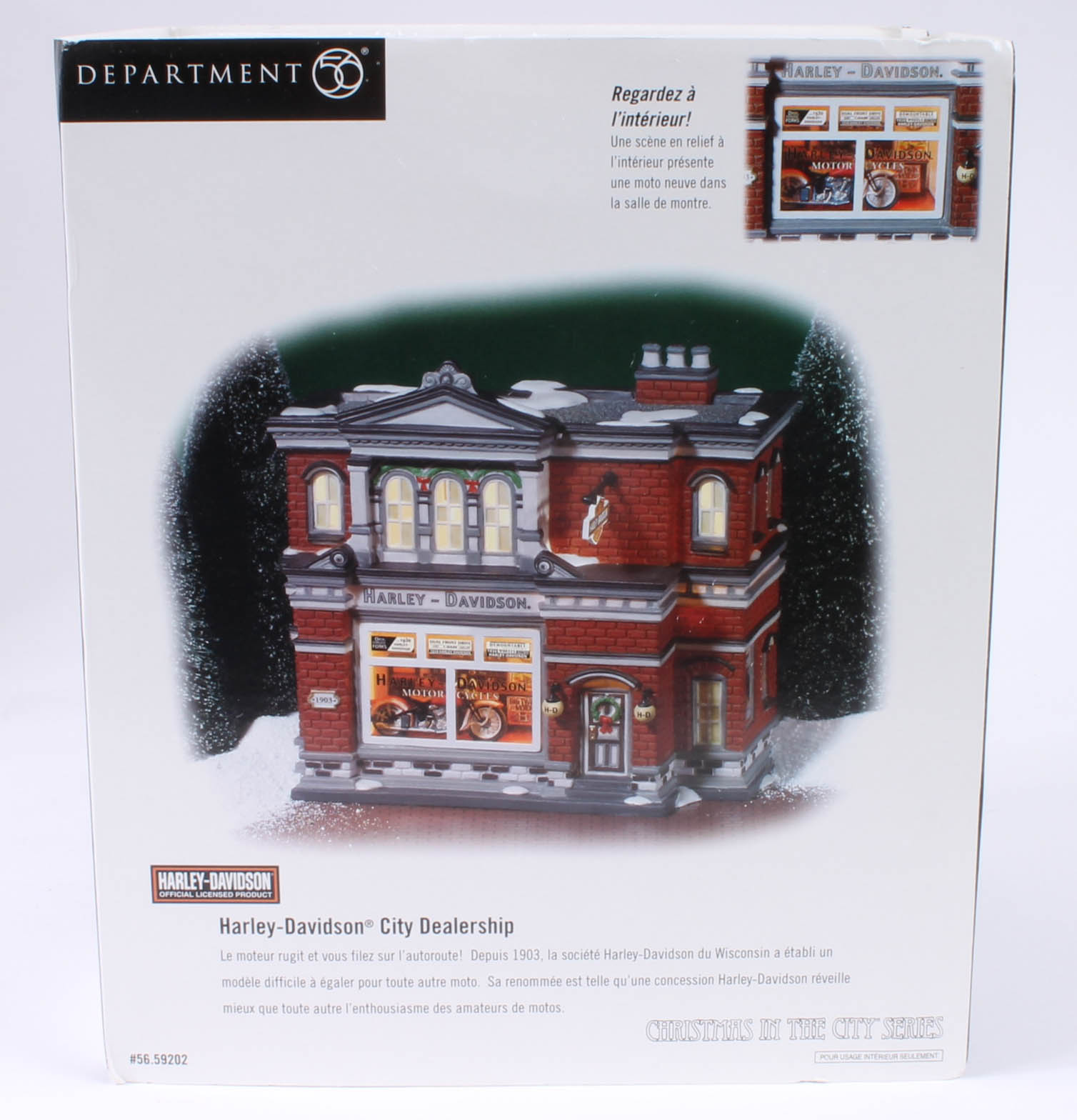 Collection of Harley-Davidson Department 56 "Christmas in The City" Figurines