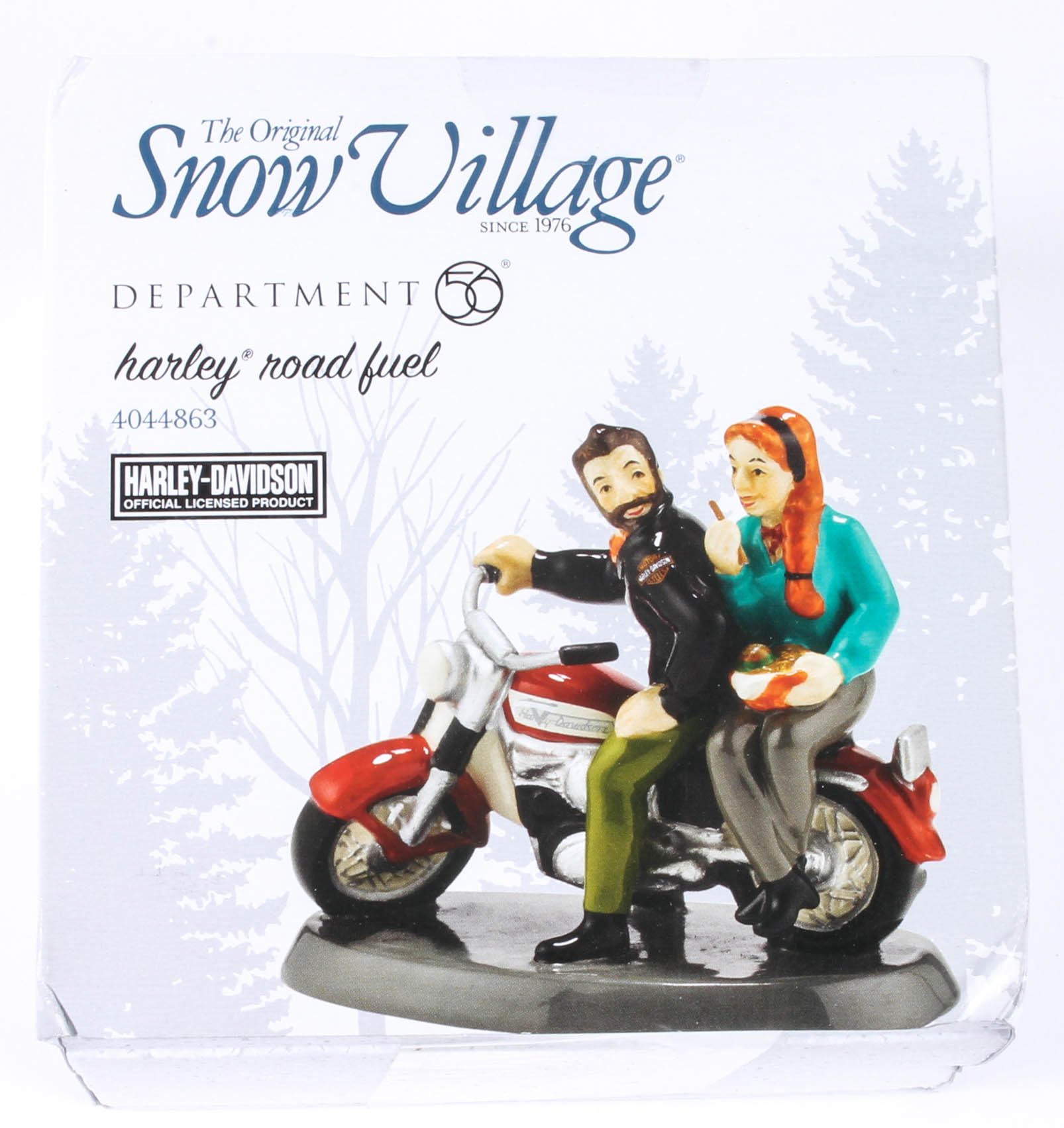 Collection of Harley-Davidson Departent 56 "Snow Village" figurines