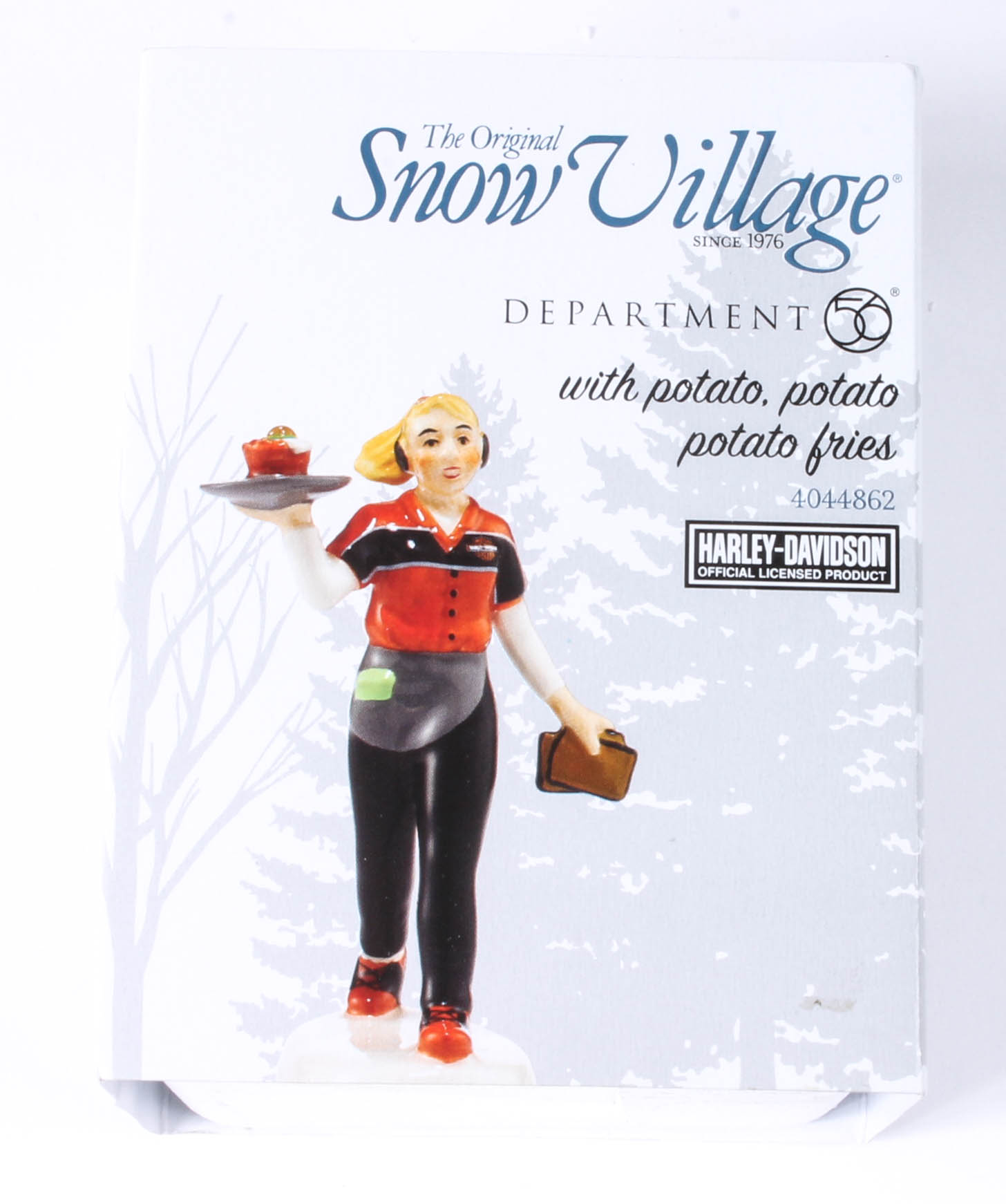 Collection of Harley-Davidson Departent 56 "Snow Village" figurines