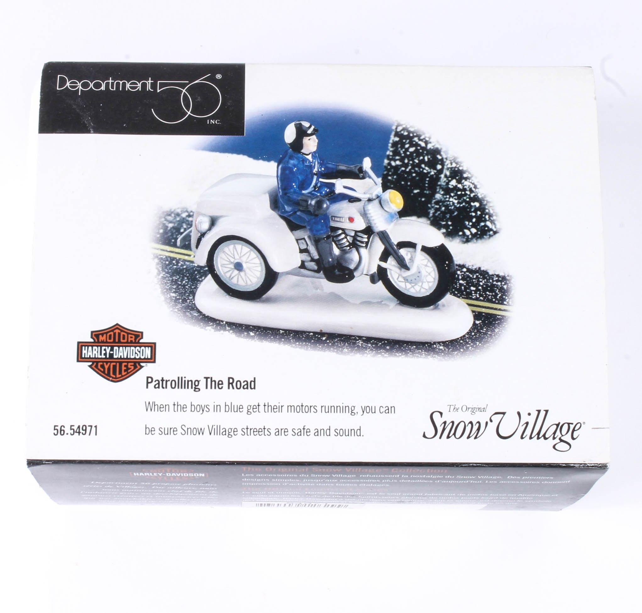 Collection of Harley-Davidson Departent 56 "Snow Village" figurines