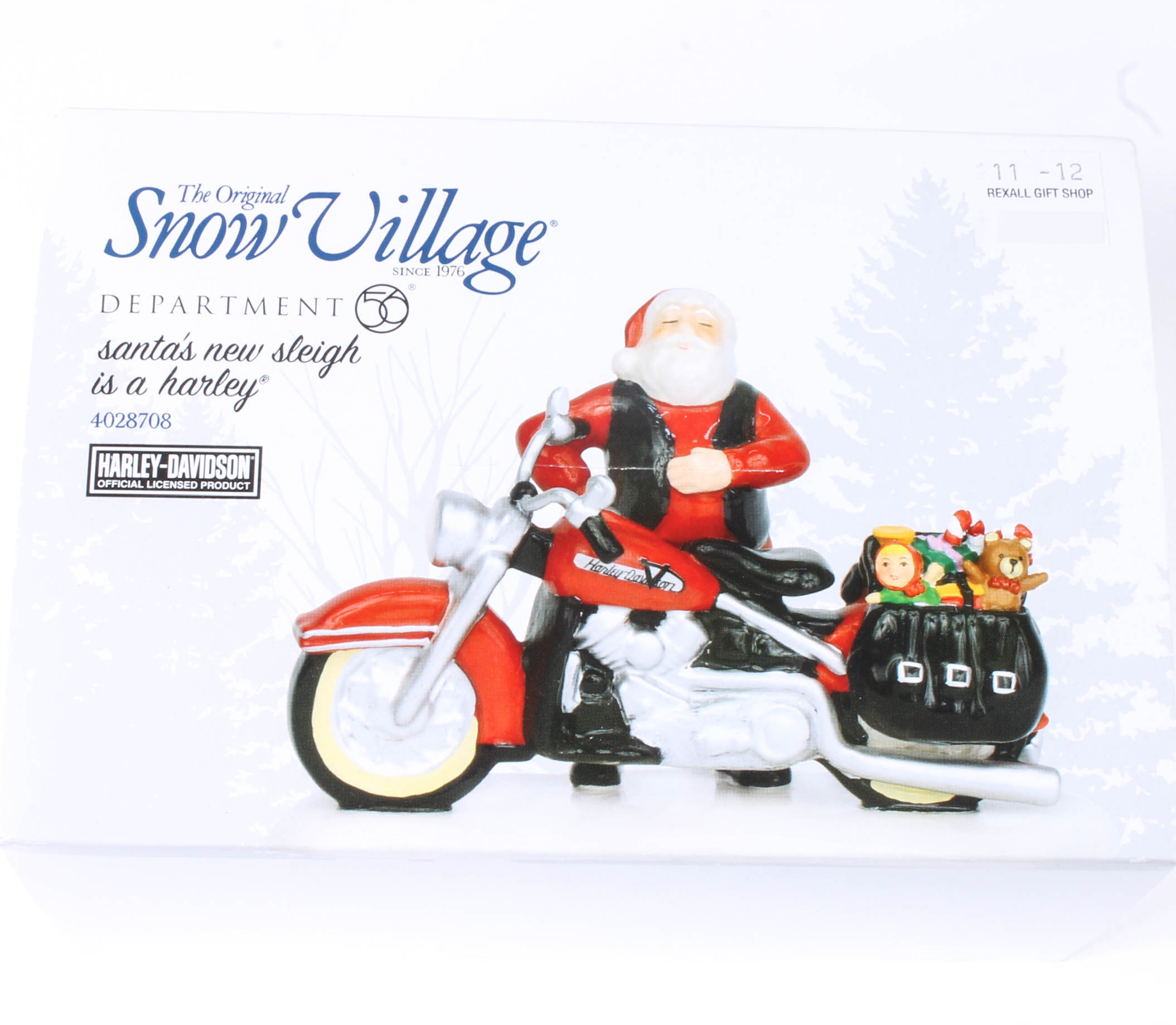 Collection of Harley-Davidson Departent 56 "Snow Village" figurines