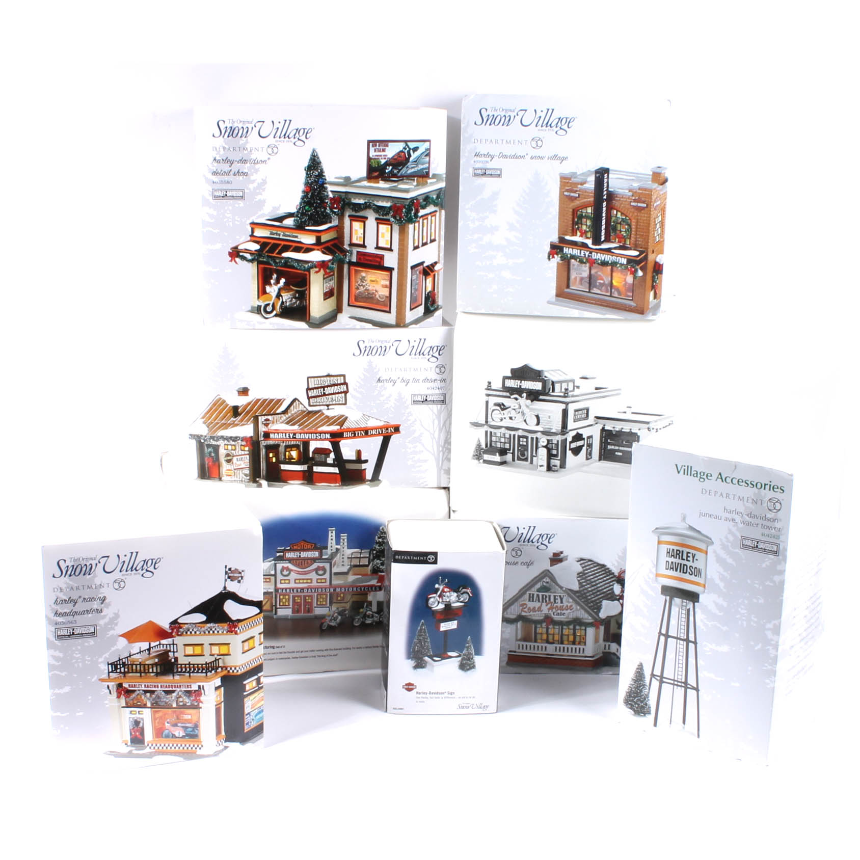 Harley-Davidson Department 56 "Snow Village" Buildings