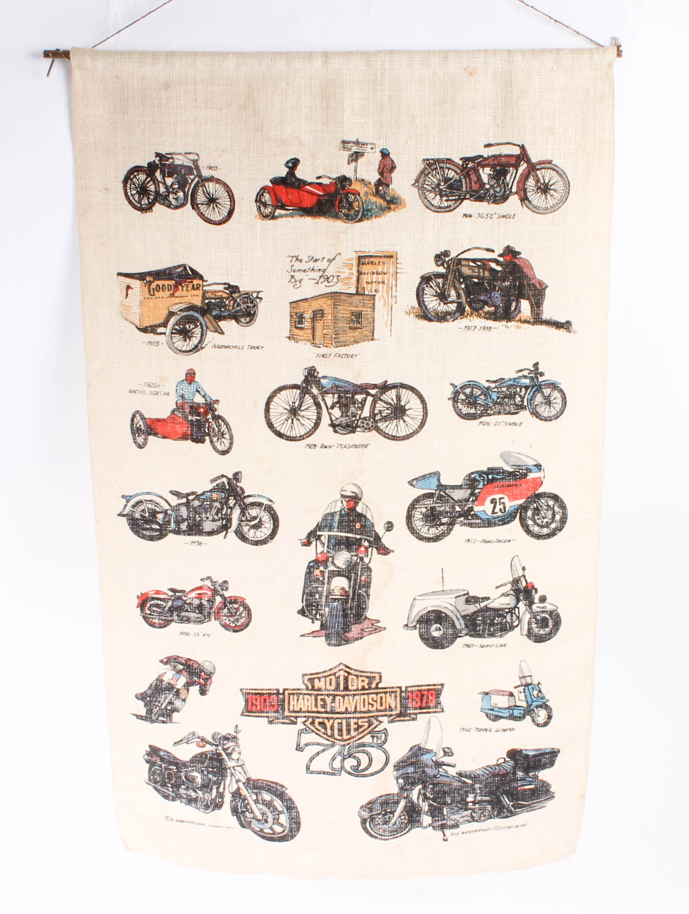 Harley-Davidson Memorabilia Featuring 80th Anniversary Banner