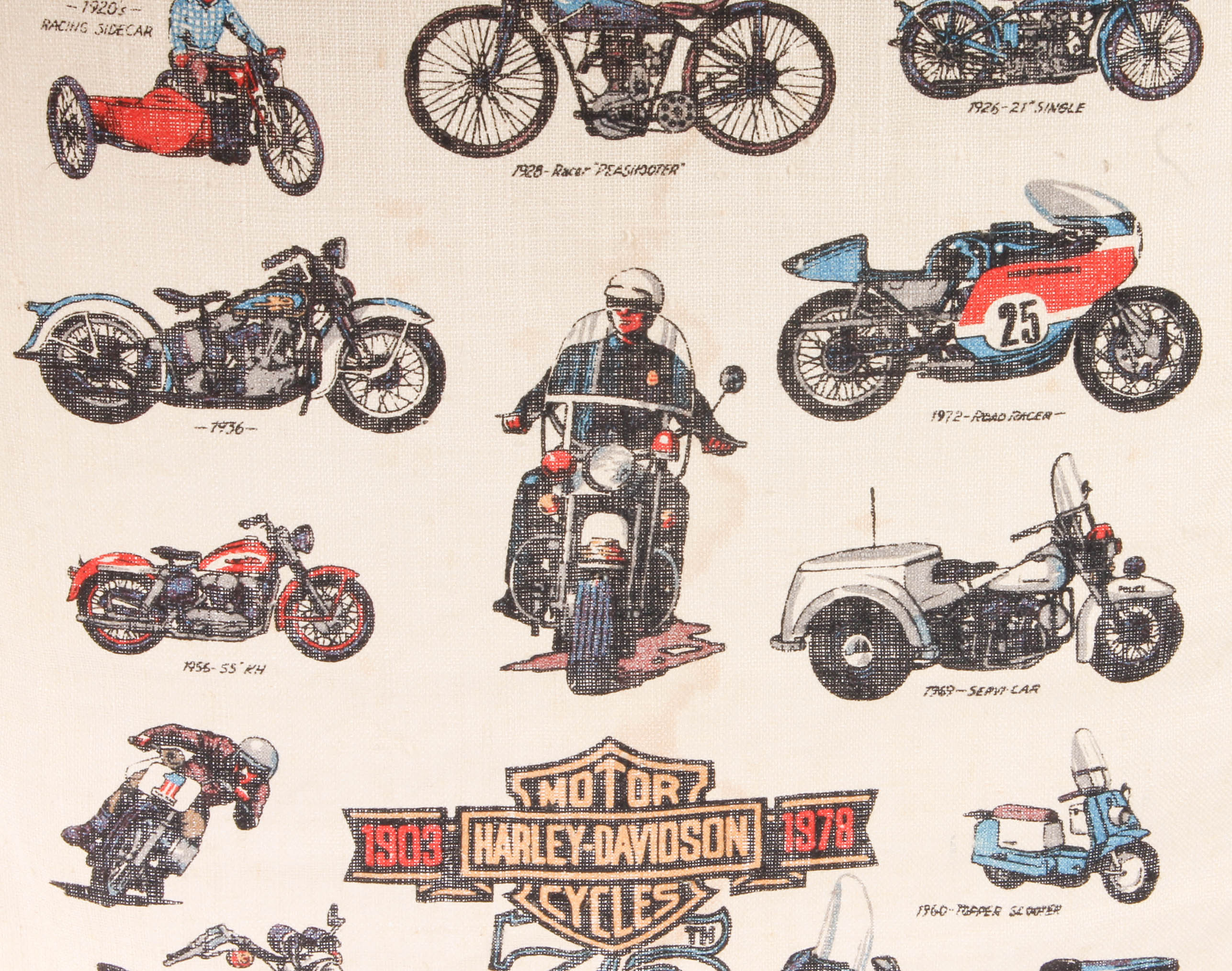 Harley-Davidson Memorabilia Featuring 80th Anniversary Banner