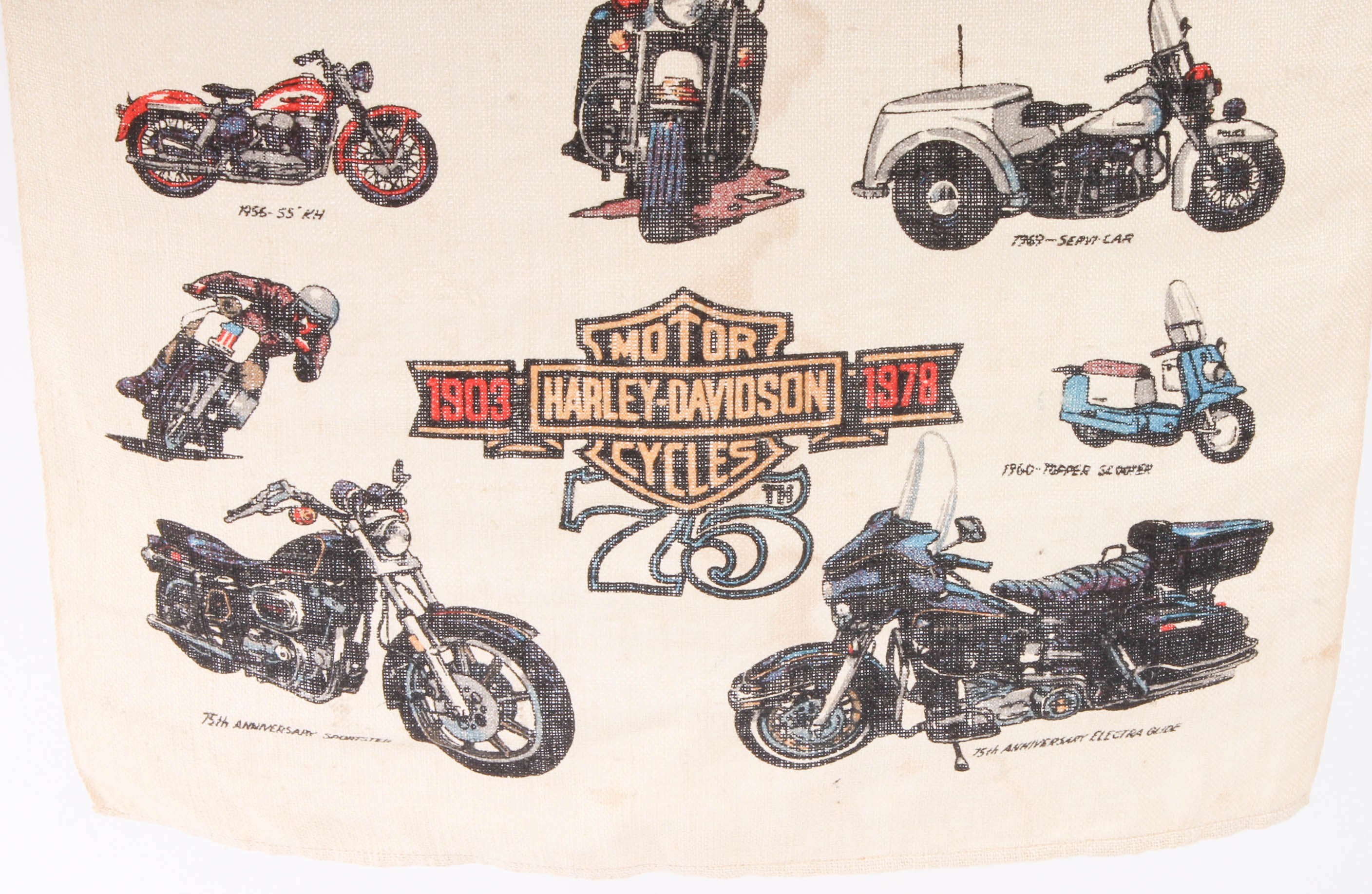 Harley-Davidson Memorabilia Featuring 80th Anniversary Banner