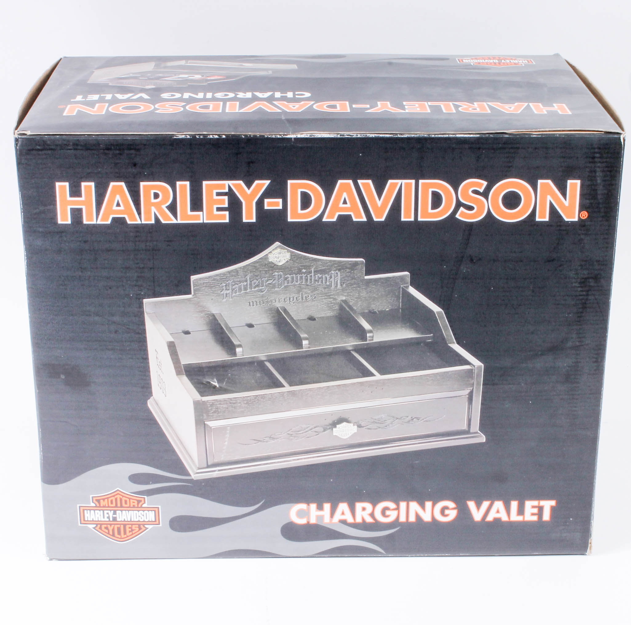 Harley-Davidson Figurine Collection and a Phone Charging Station