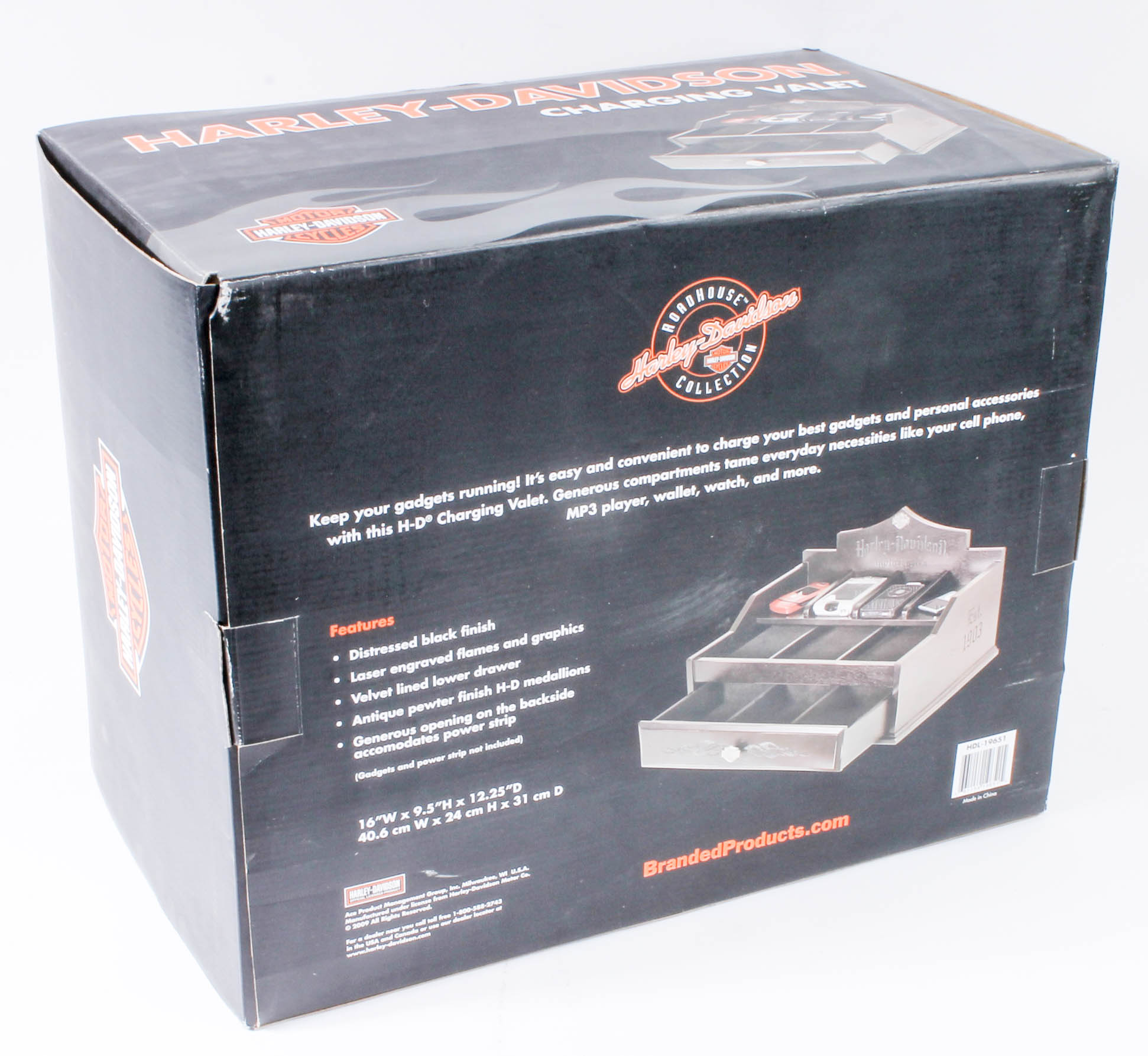 Harley-Davidson Figurine Collection and a Phone Charging Station