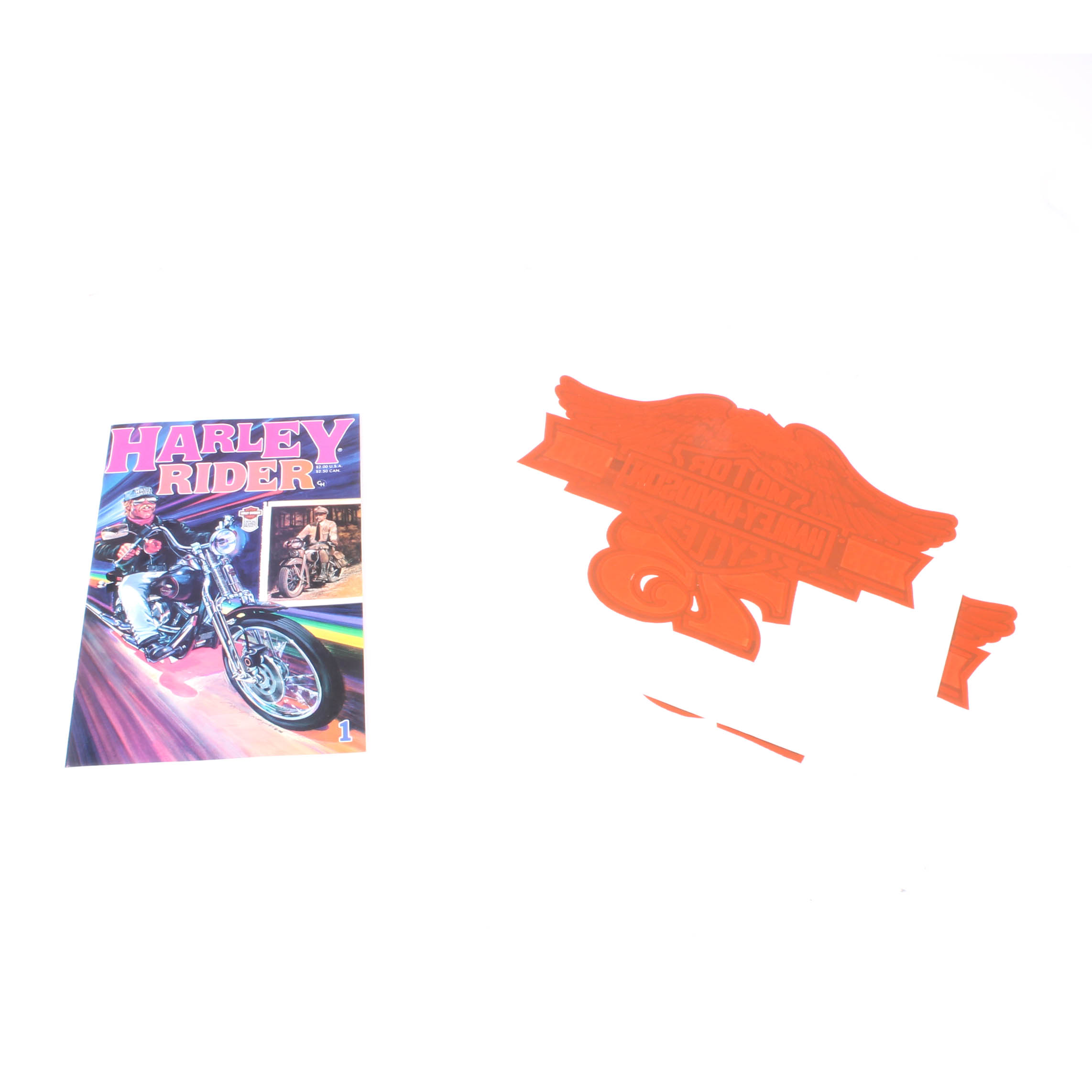 "Harley Rider" Magazine Number 1 and 75th Anniversary Decals