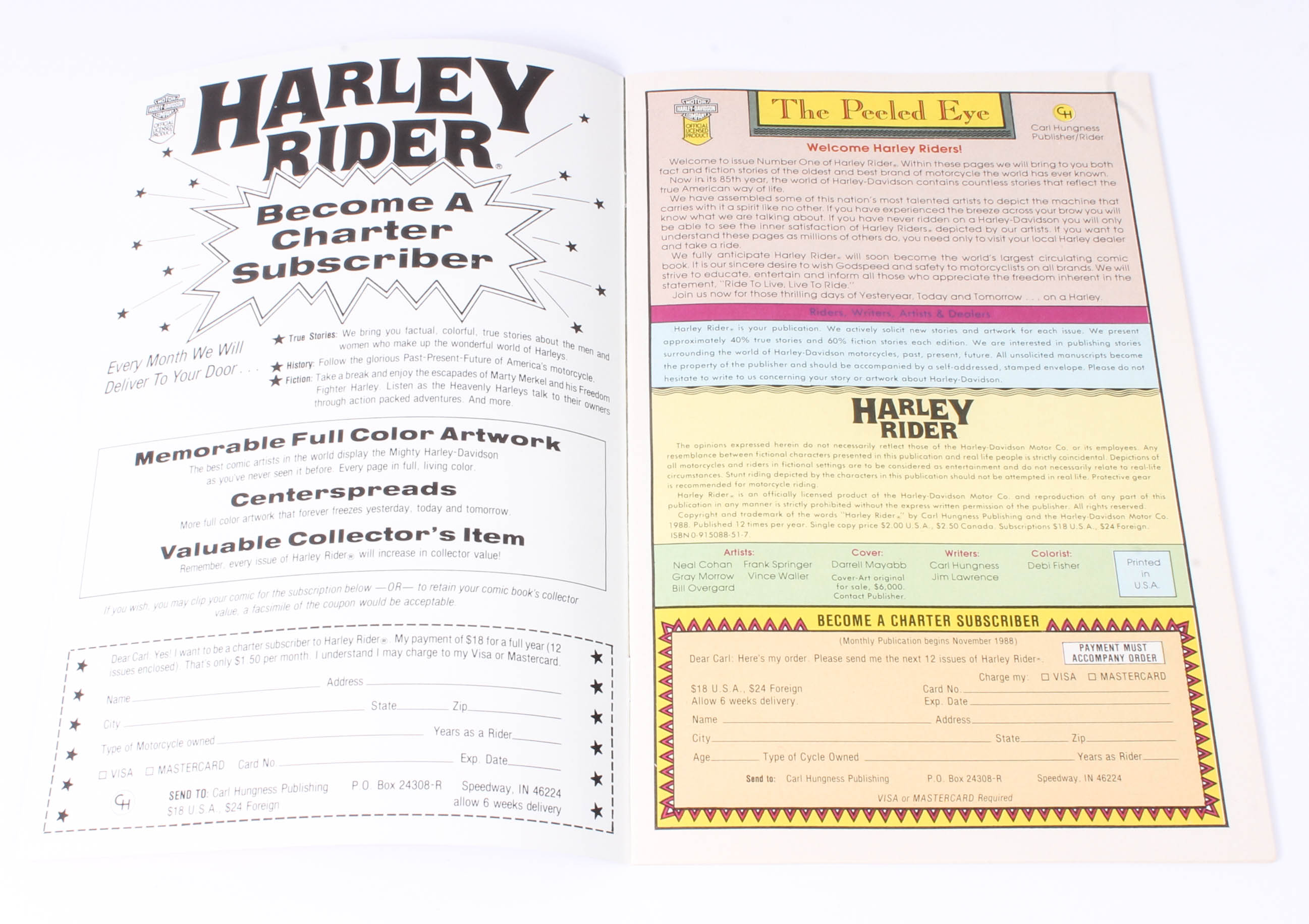 "Harley Rider" Magazine Number 1 and 75th Anniversary Decals
