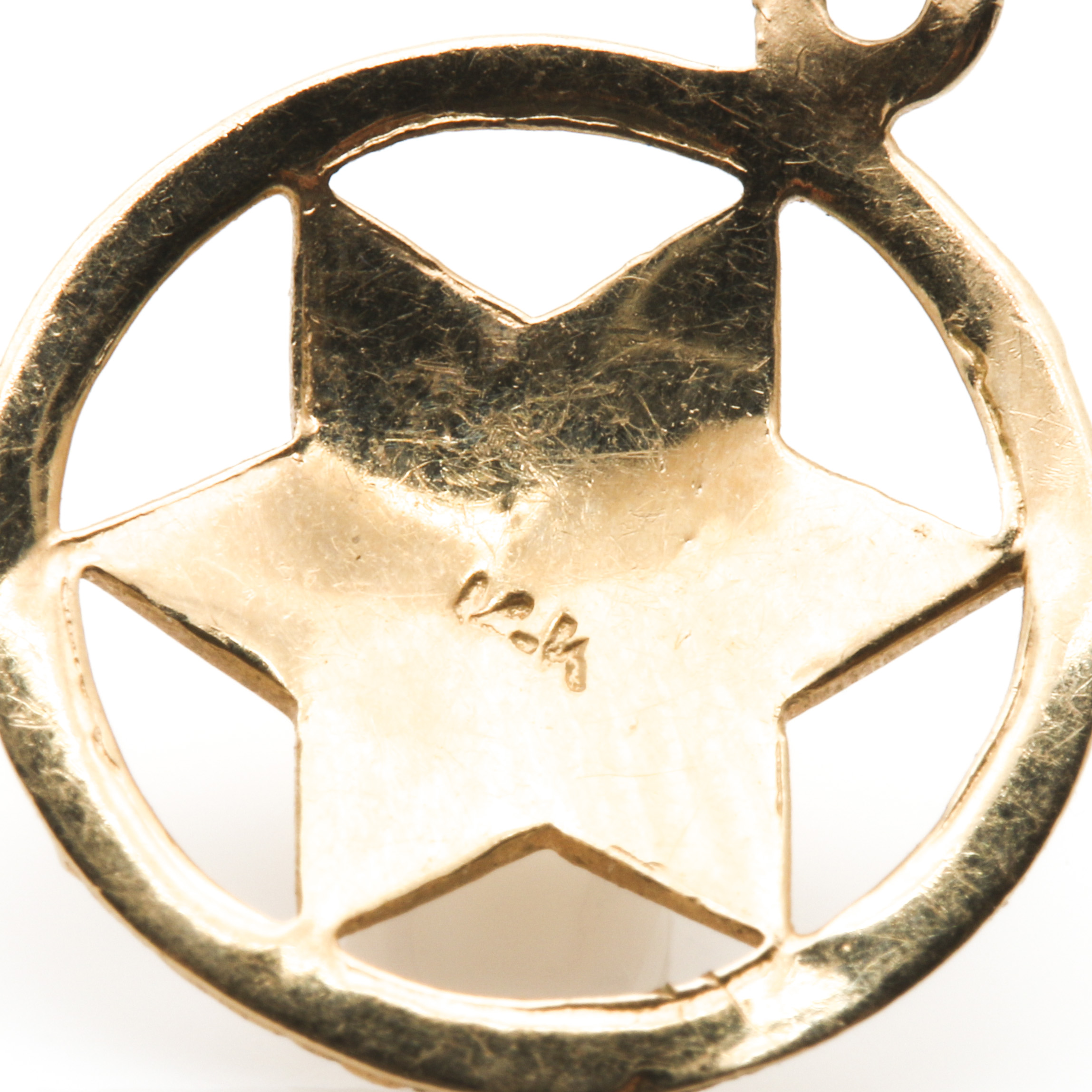 14K Yellow Gold Jadeite and Pearl Star of David Pendants, and Serpentine Chain Bracelet