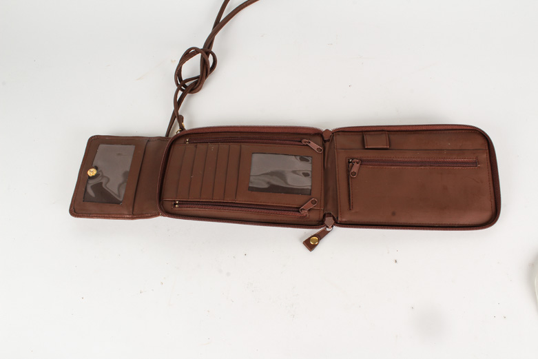 Assorted Leather Bags and Gloves