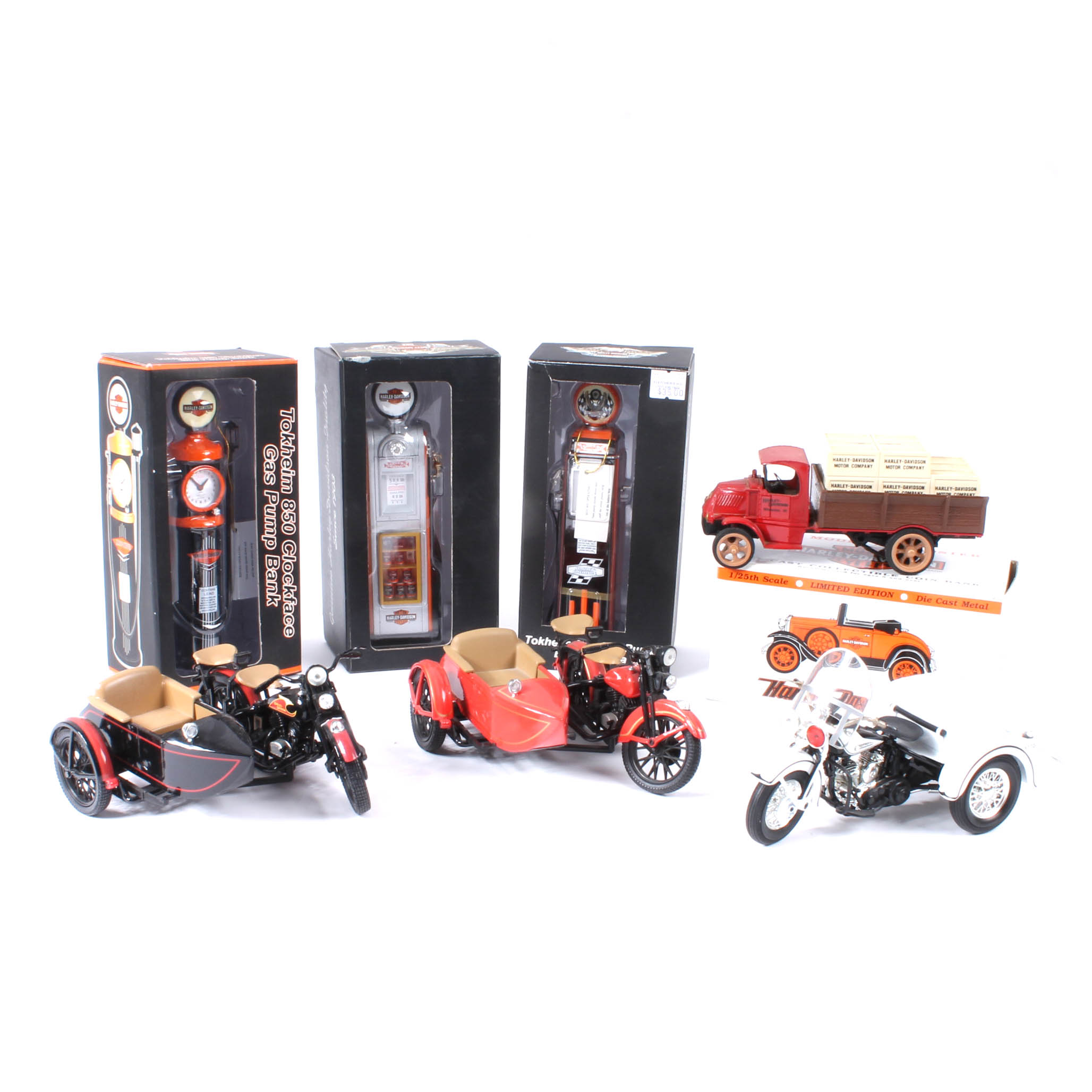 Assortment of Eight Harley-Davidson Die-Cast Coin Banks