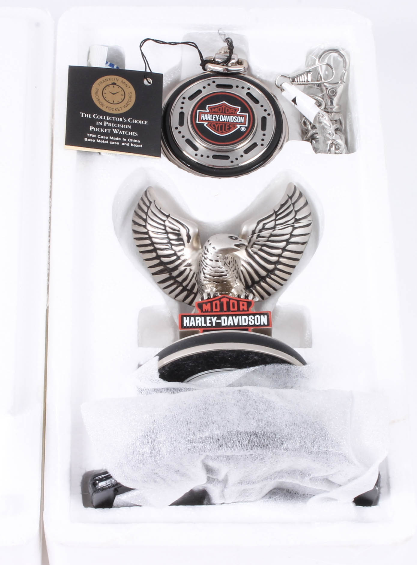 Three Franklin Mint Limited Edition Harley-Davidson Pocketwatches