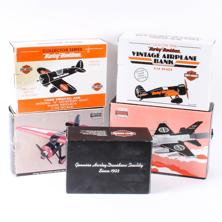 Harley-Davidson Die-Cast Replica Airplane Banks