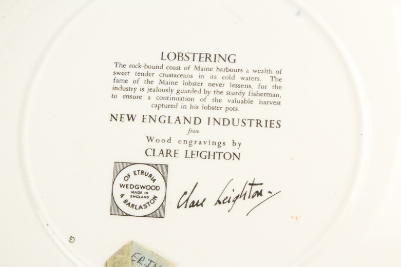 Wedgwood "New England Industries Ceramic Plates