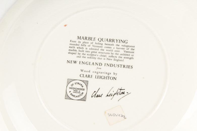 Wedgwood "New England Industries Ceramic Plates