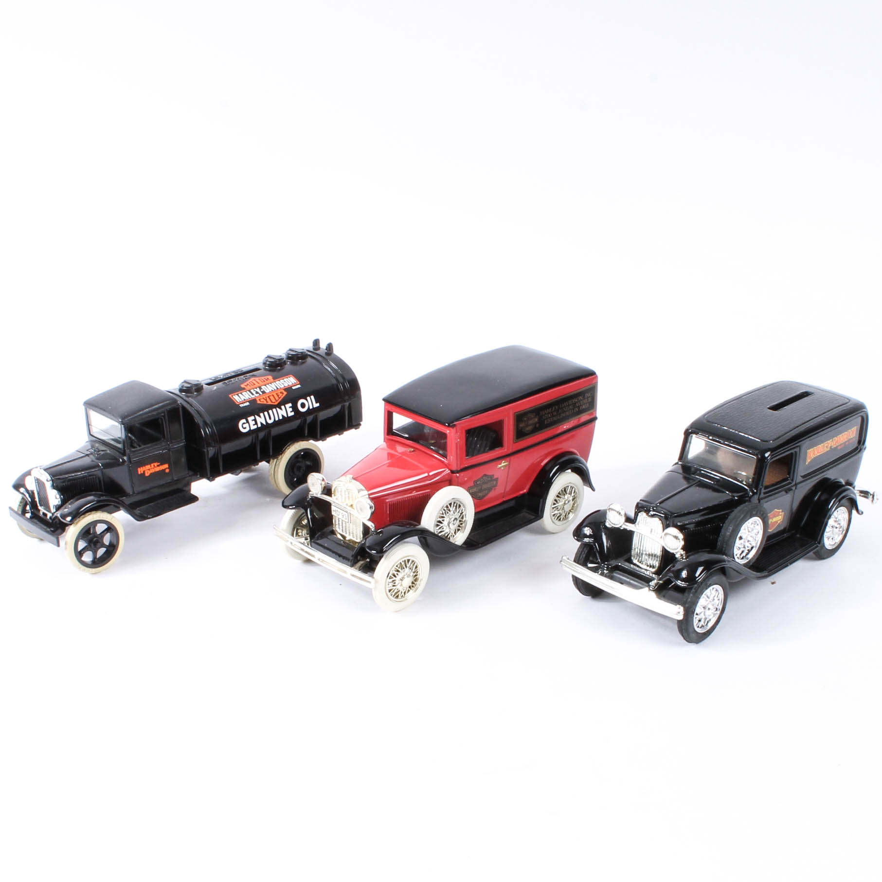 Group of Harley-Davidson Die-Cast Classic Car Coin Banks