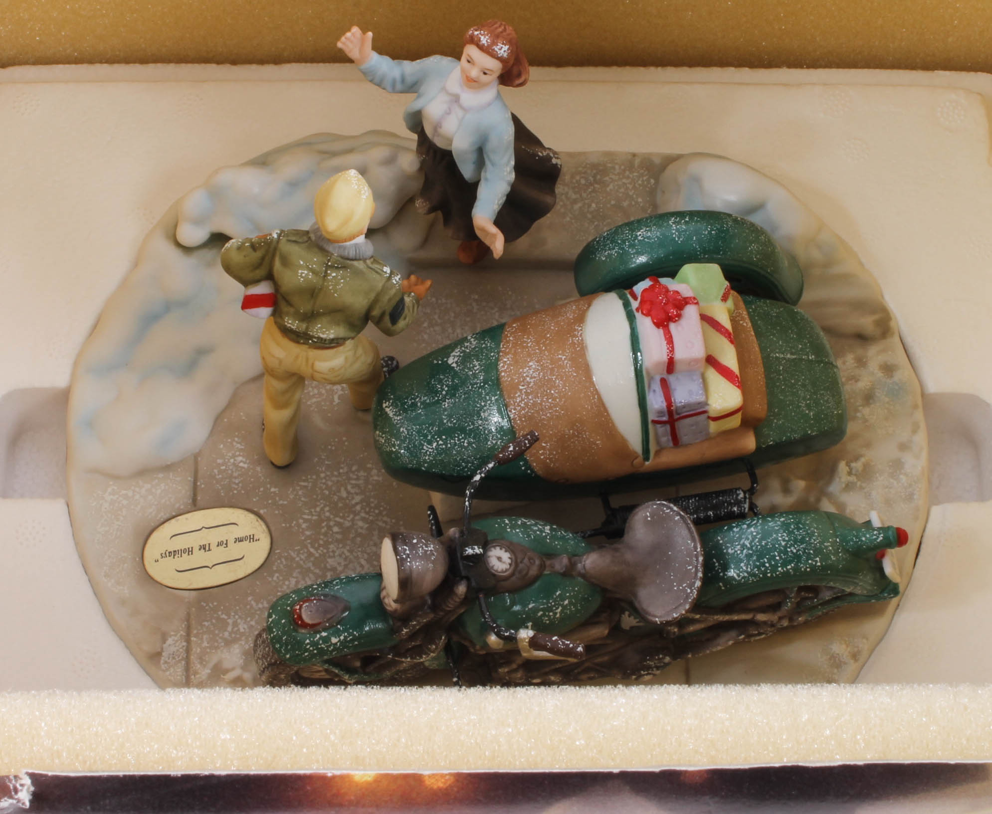 Assortment of Harley-Davidson Christmas Figurines