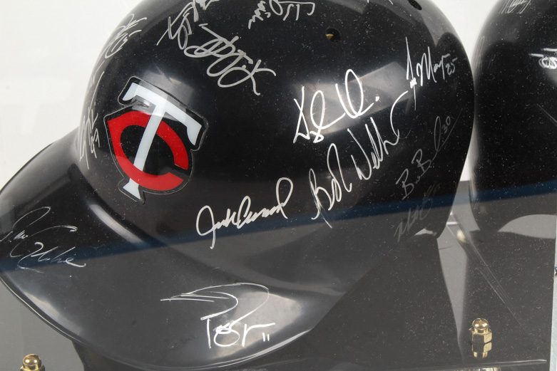 Signed Baseball Helmet