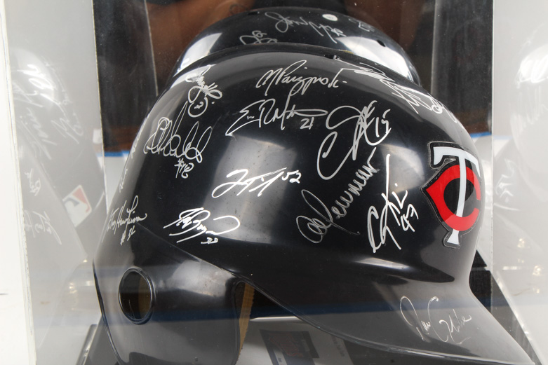 Signed Baseball Helmet