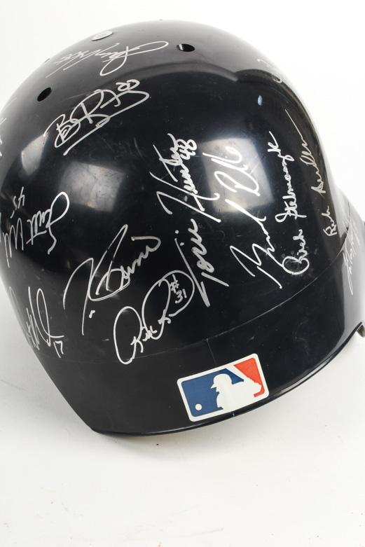 Signed Baseball Helmet