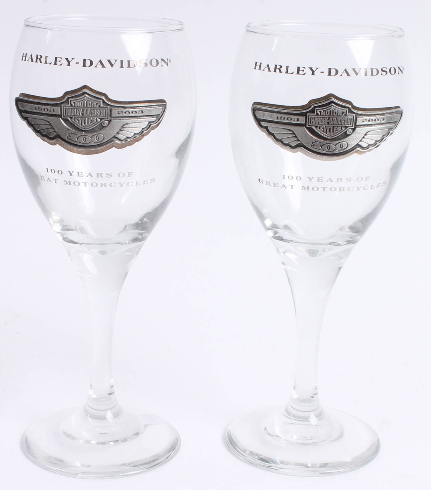 Harley-Davidson Tableware Featuring 100th Anniversary Glasses