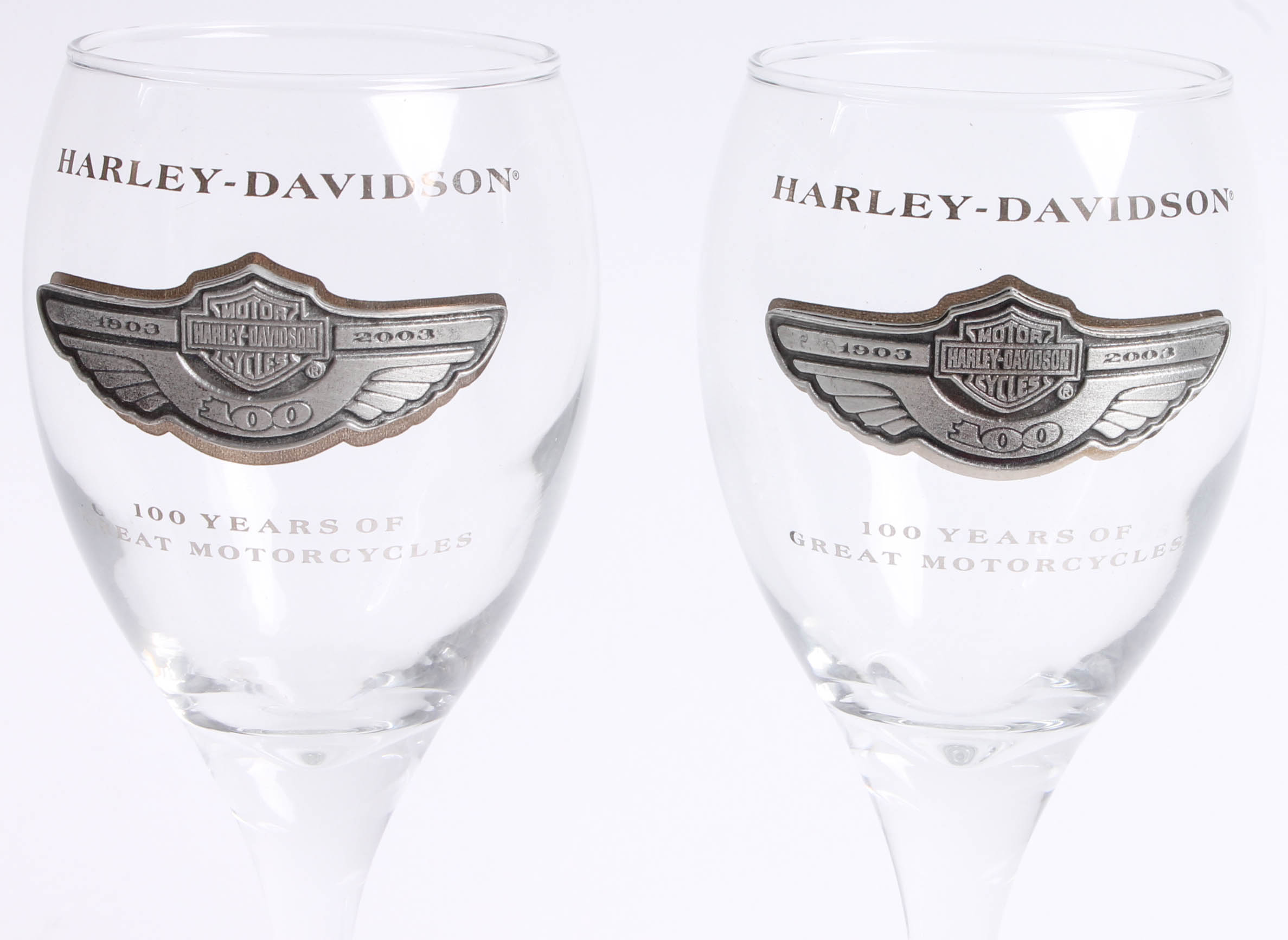 Harley-Davidson Tableware Featuring 100th Anniversary Glasses