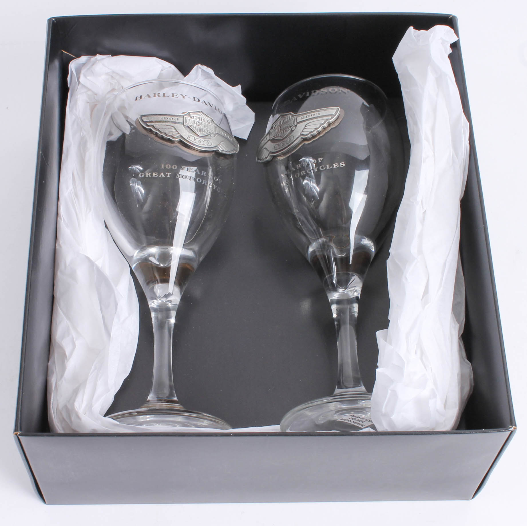 Harley-Davidson Tableware Featuring 100th Anniversary Glasses