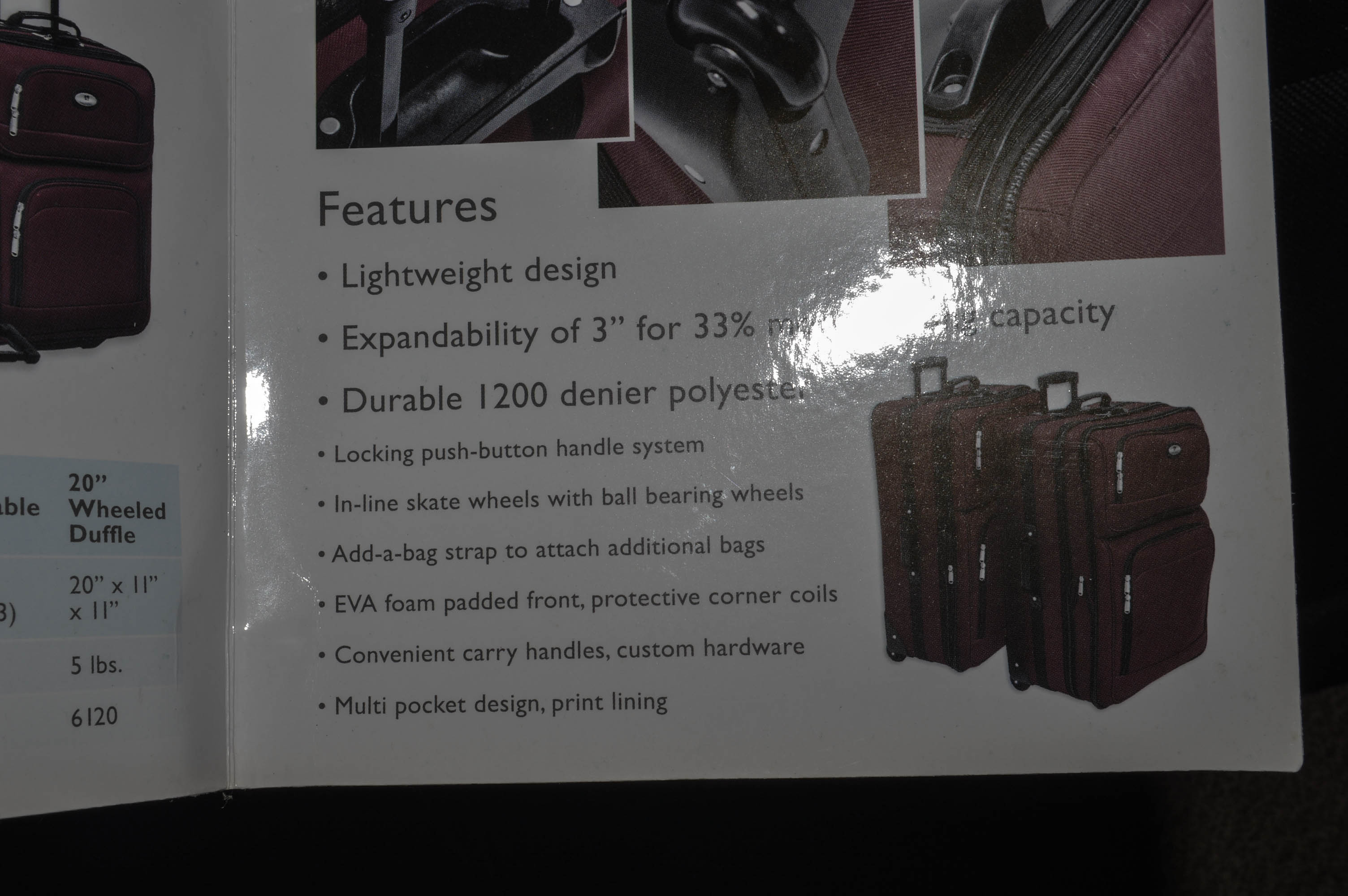 Murray Hill Black Rolling Suitcase