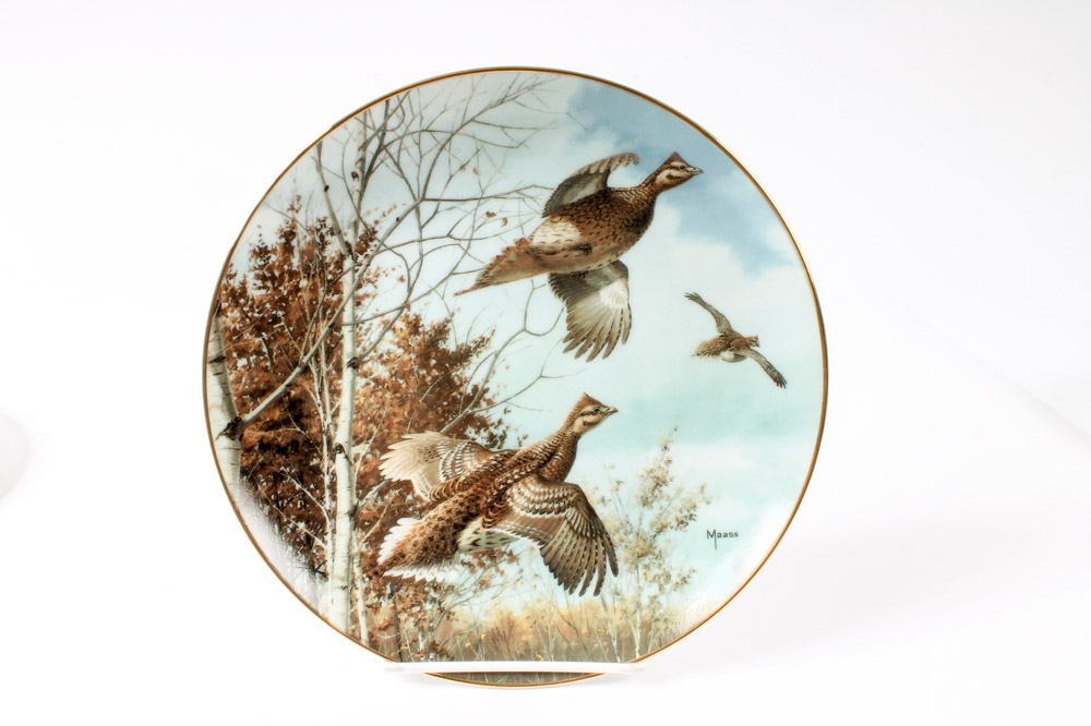 David Maass Danbury Mint Plate Collection "The Game Birds"