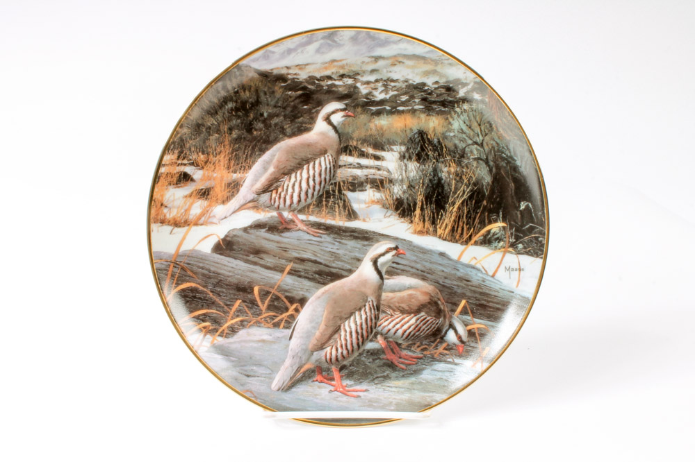 David Maass Danbury Mint Plate Collection "The Game Birds"