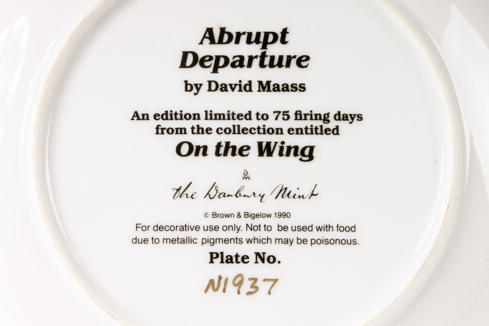 David Maass Danbury Mint Plate Collection "The Game Birds"